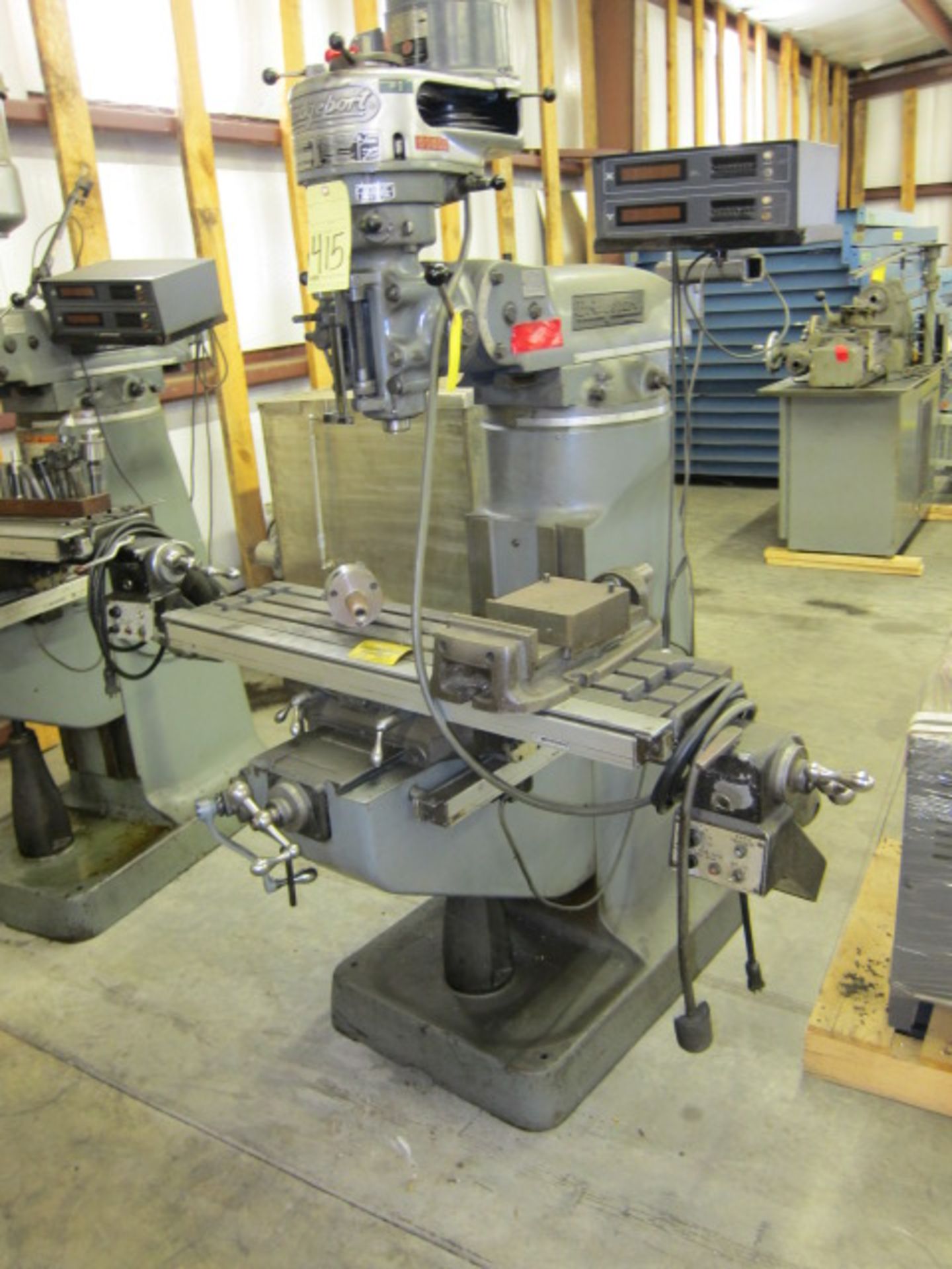 VERTICAL MILL BRIDGEPORT, 1 HP, 42" x 9" table, rapid traverse Mitutoyo readout, S/N 243550 (Sold by