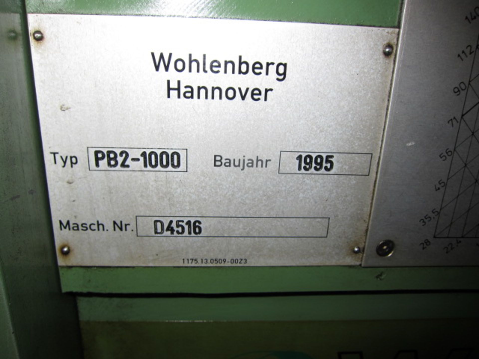 COUNTER ROTATING DEEP HOLE BORING MACHINE, WOHLENBERG MDL. PB2-1000 X 11M, new 1995, 39.37” sw. over - Image 11 of 38