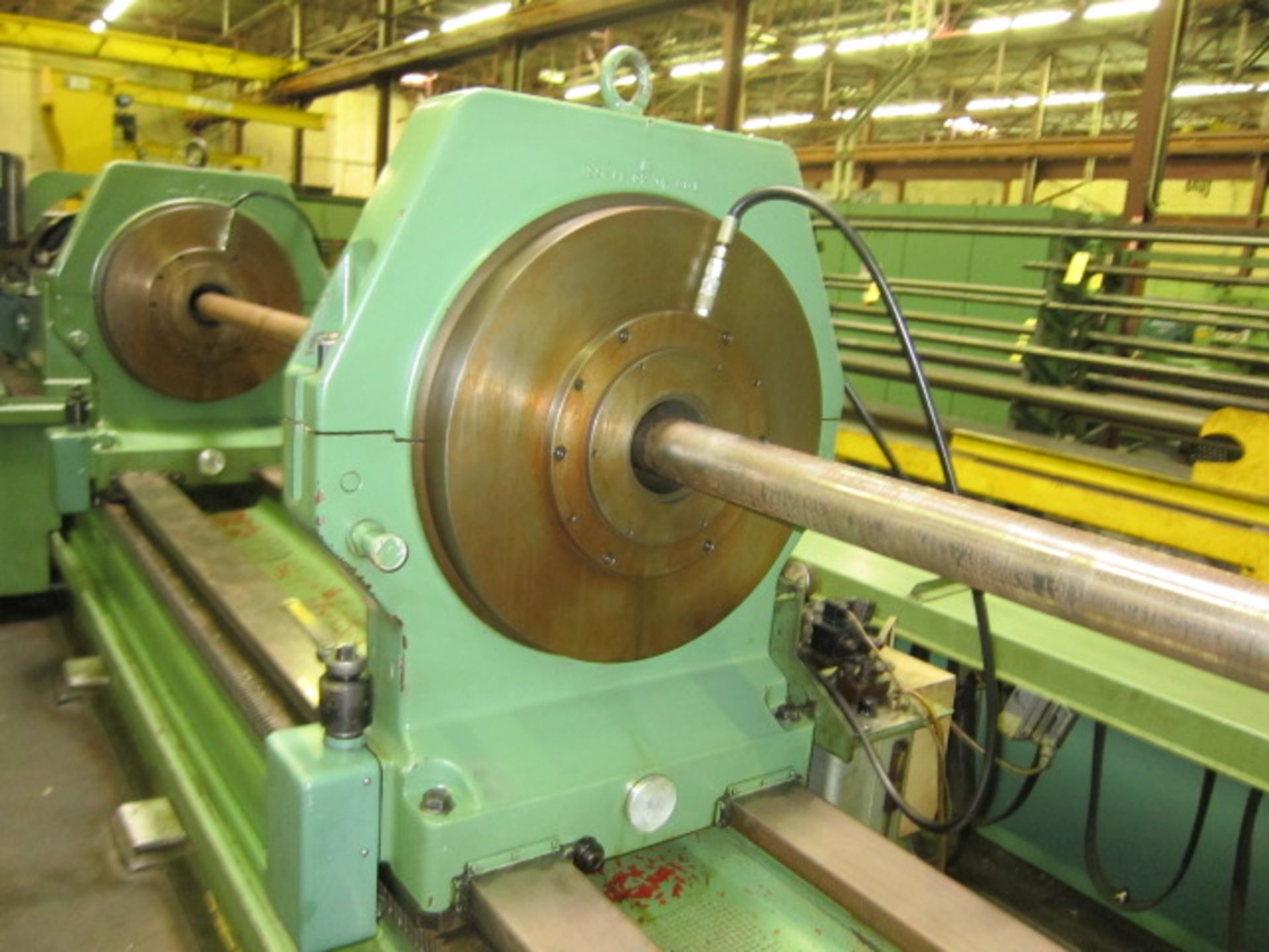 COUNTER ROTATING DEEP HOLE BORING MACHINE, WOHLENBERG MDL. PB2-1000 X 11M, new 1988, 39.37” sw. over - Image 7 of 31