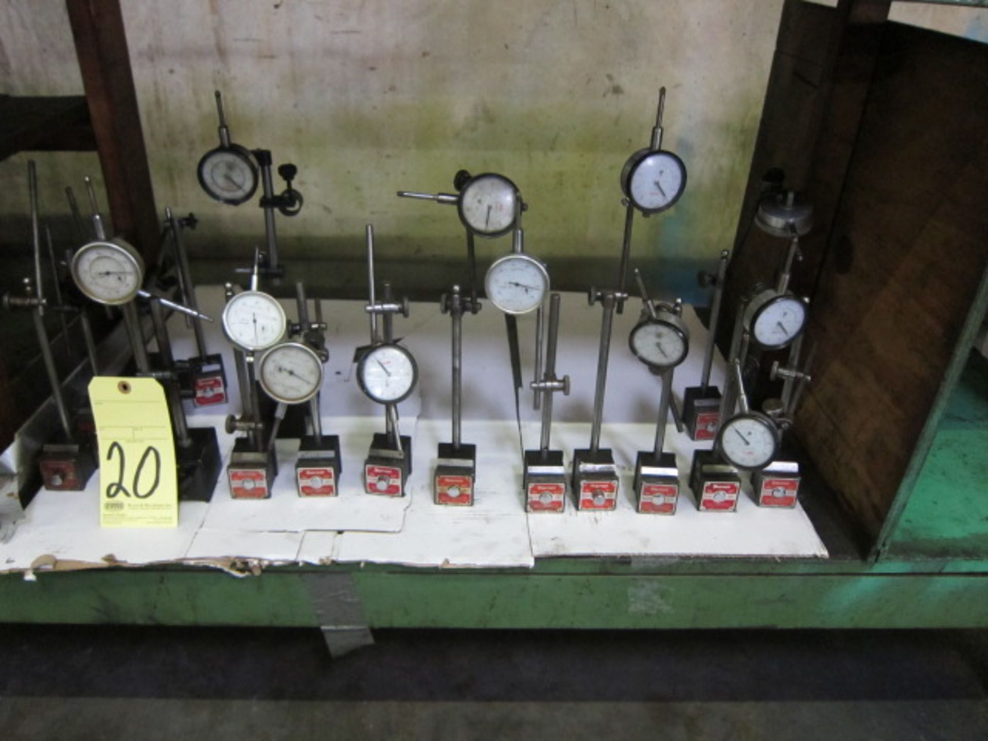 LOT CONSISTING OF: dial indicators & magnetic stands