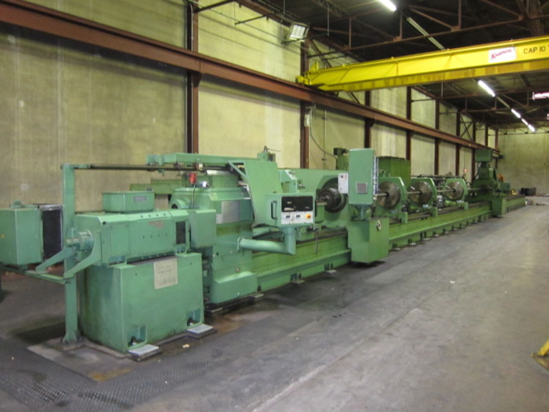 COUNTER ROTATING DEEP HOLE BORING MACHINE, WOHLENBERG MDL. PB2-1000 X 11M, new 1995, 39.37” sw. over