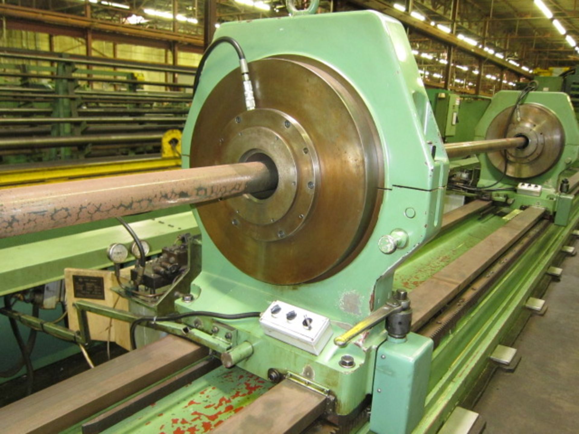 COUNTER ROTATING DEEP HOLE BORING MACHINE, WOHLENBERG MDL. PB2-1000 X 11M, new 1988, 39.37” sw. over - Image 8 of 31