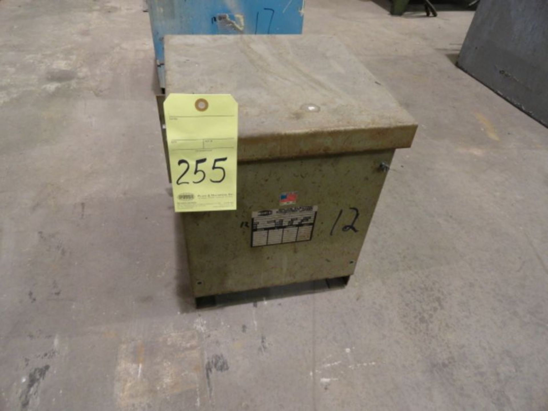 TRANSFORMER, BRUCE ELECTRIC, 30 KVA, 3 phase, 60 cycle, H.V. 240 L.V. 208 - Image 2 of 2