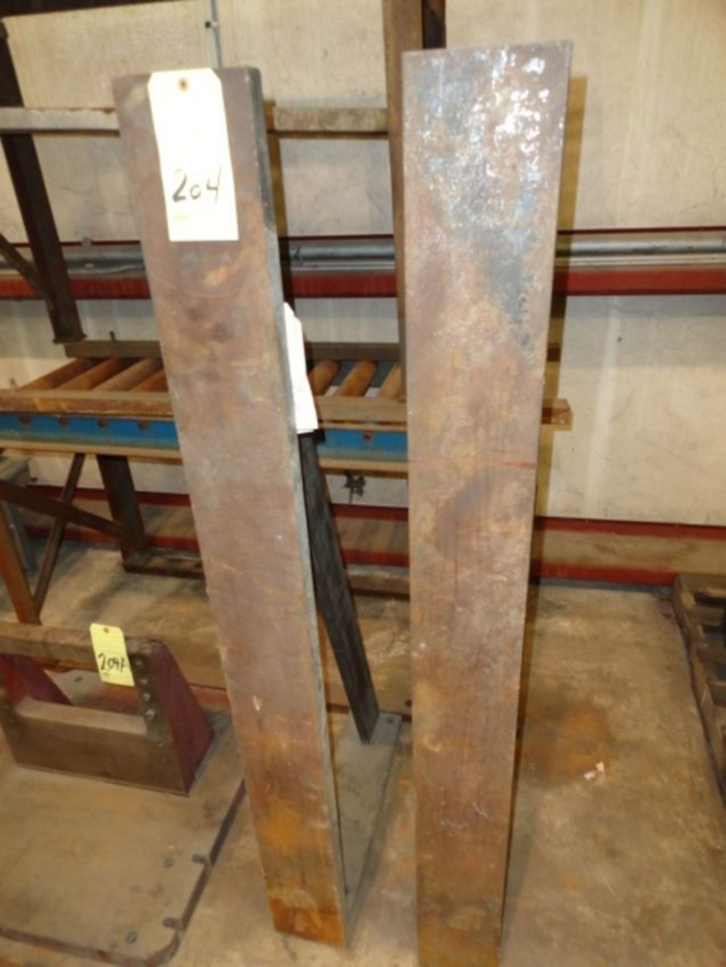 LOT OF ANGLE PLATES (1 pair), 24” x 6” x 60”, 1-3/8” face thickness - Image 2 of 2