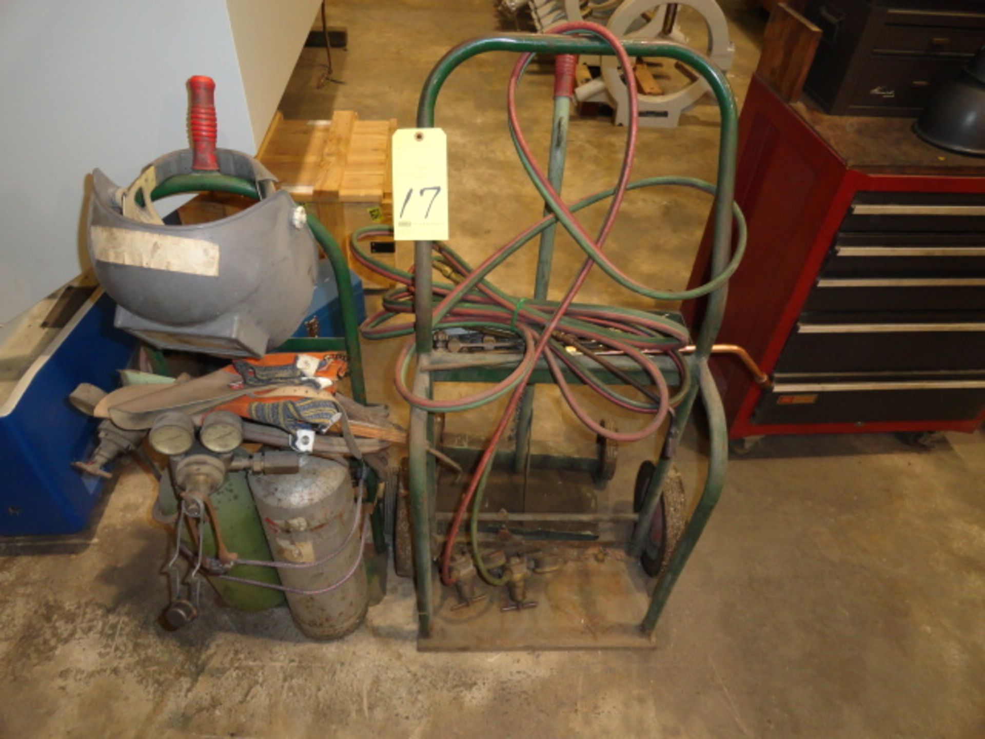 LOT OF WELDING CARTS (3), w/misc. tips & tanks