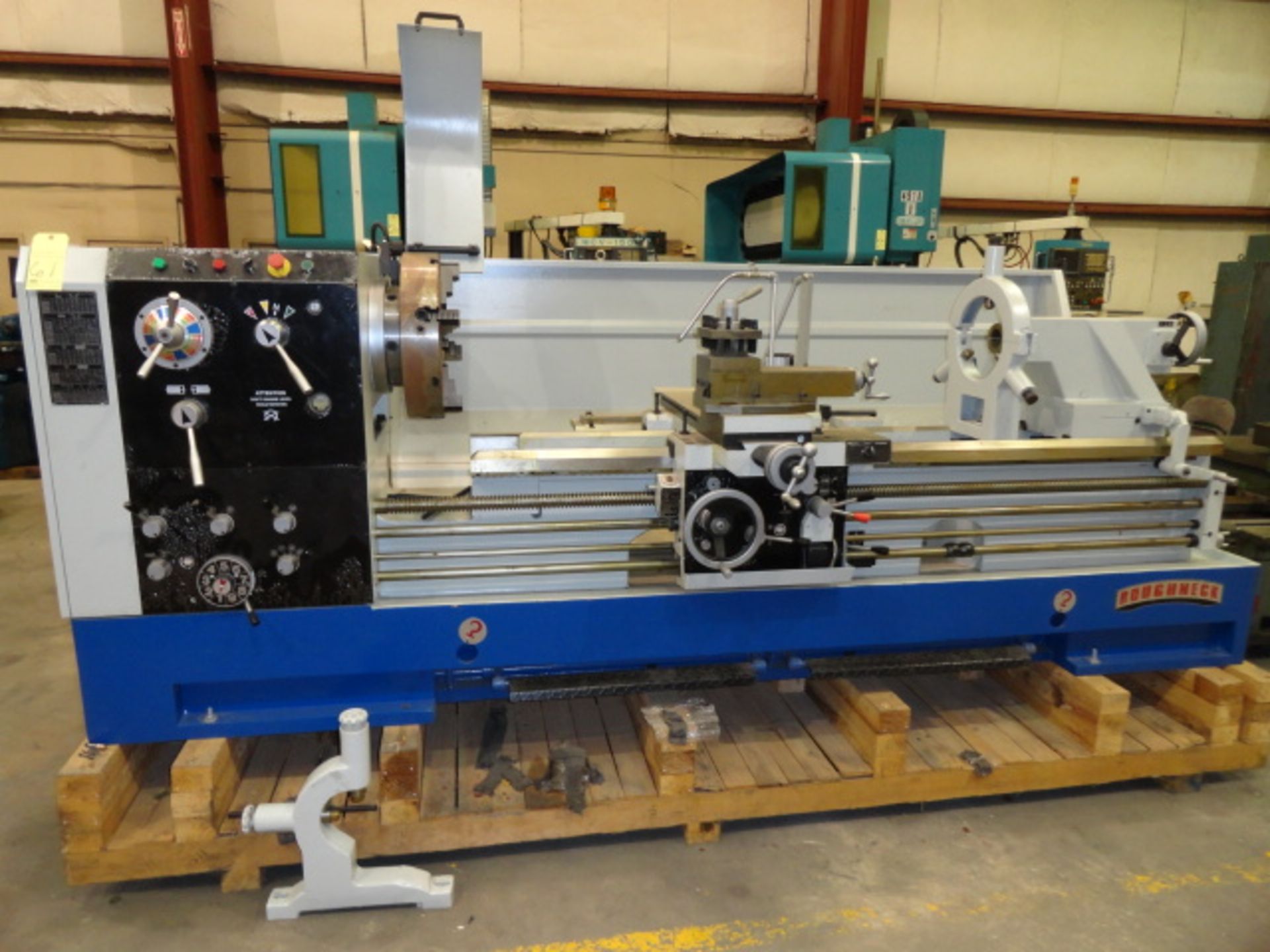 GAP BED ENGINE LATHE, ROUGHNECK 26" X 80" (CHU SHING) (NEW), 17-3/8” sw. over crosslide, 38-1/8” sw.