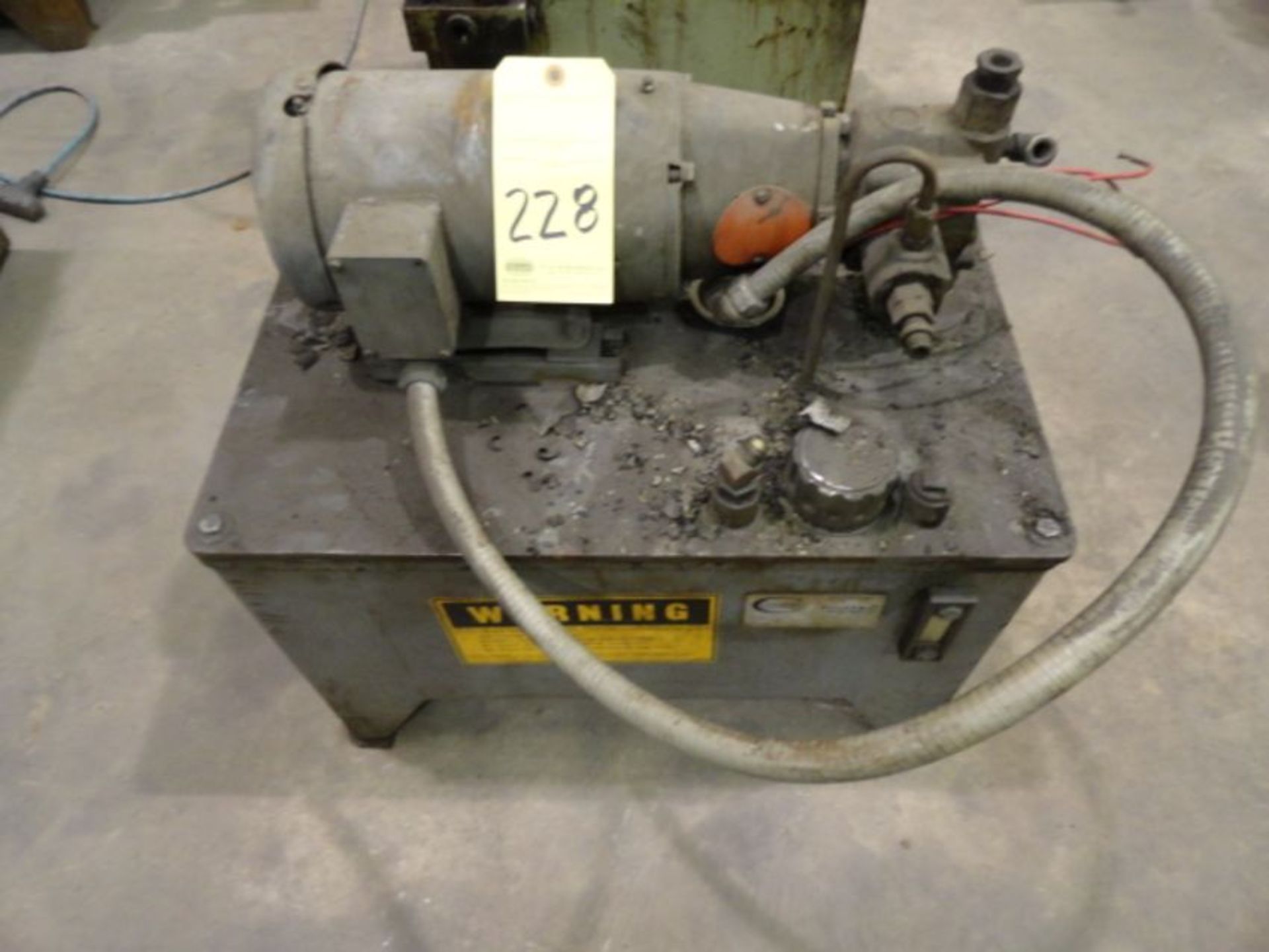 HYDRAULIC POWER SOURCE, CONTINENTAL HYDRAULICS, 2 HP motor, w/10 gal. tank - Image 2 of 2