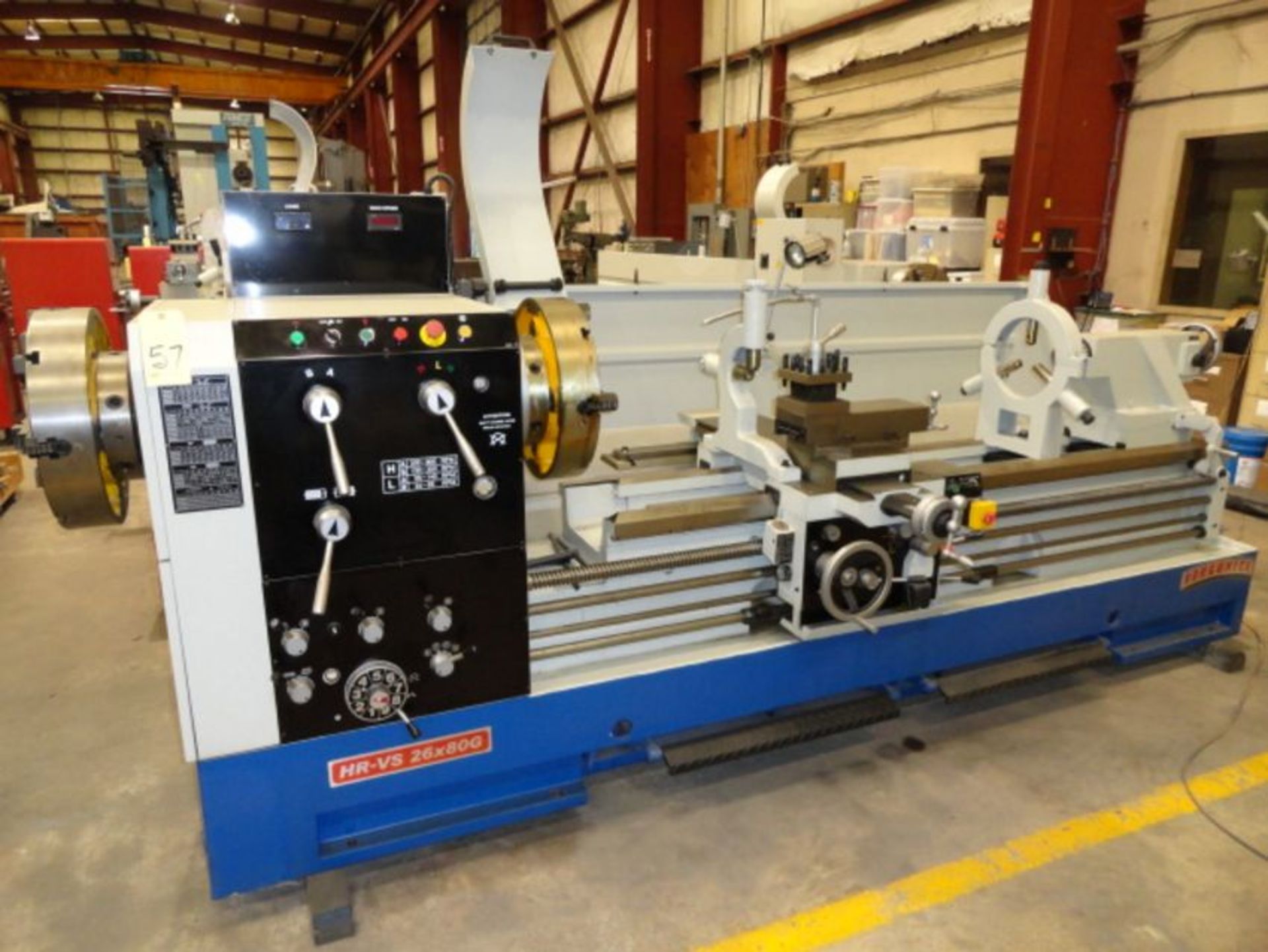 HOLLOW SPINDLE LATHE, ROUGHNECK (CHU SHING) 26" X 80" MDL. HR-VS (NEW), 26-7/8” sw. over bed, 17-3/ - Image 2 of 8