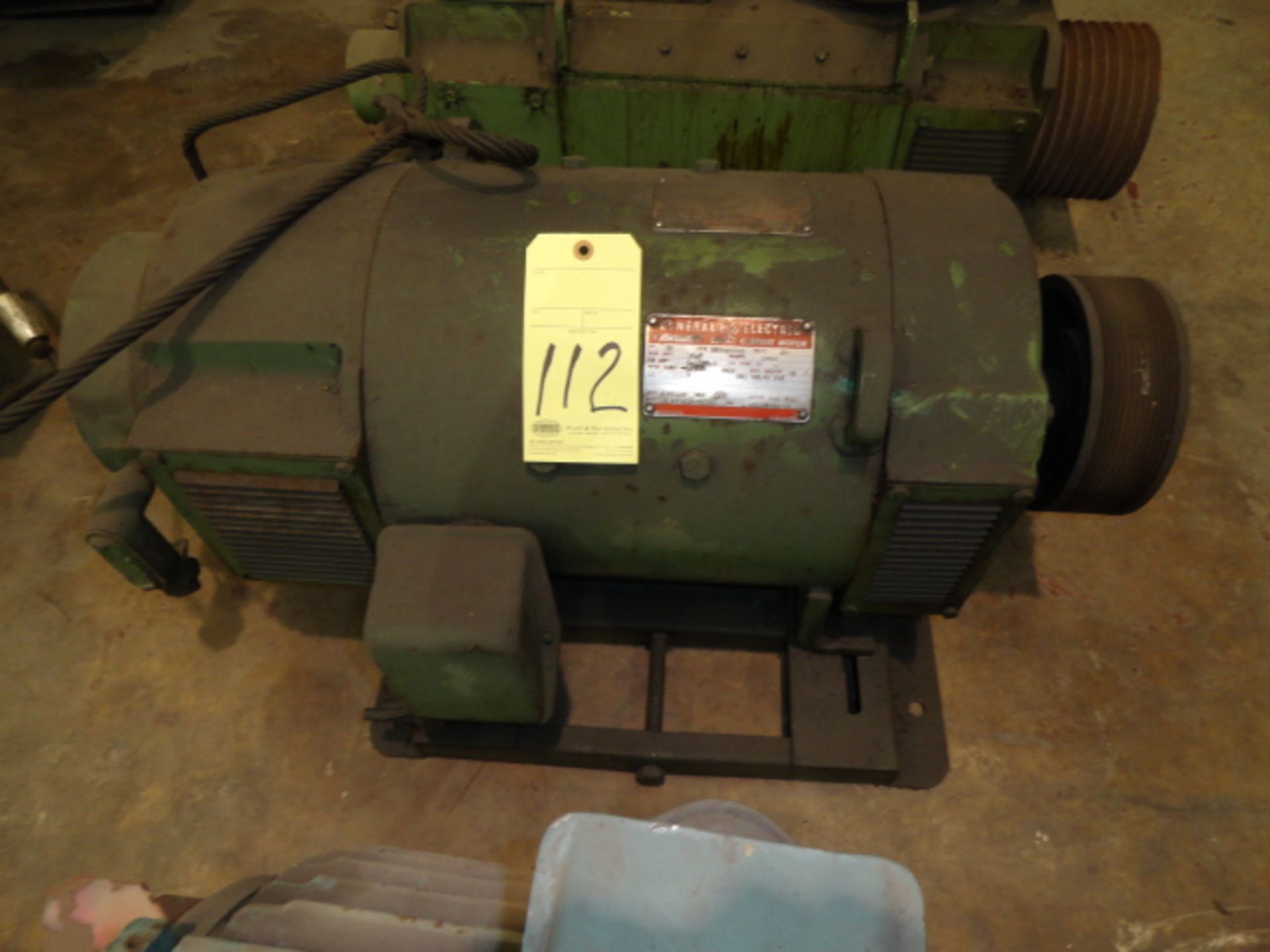 ELECTRIC MOTOR, GENERAL ELECTRIC, DC, 15 HP, 1,150/2,600 RPM, 240 v.