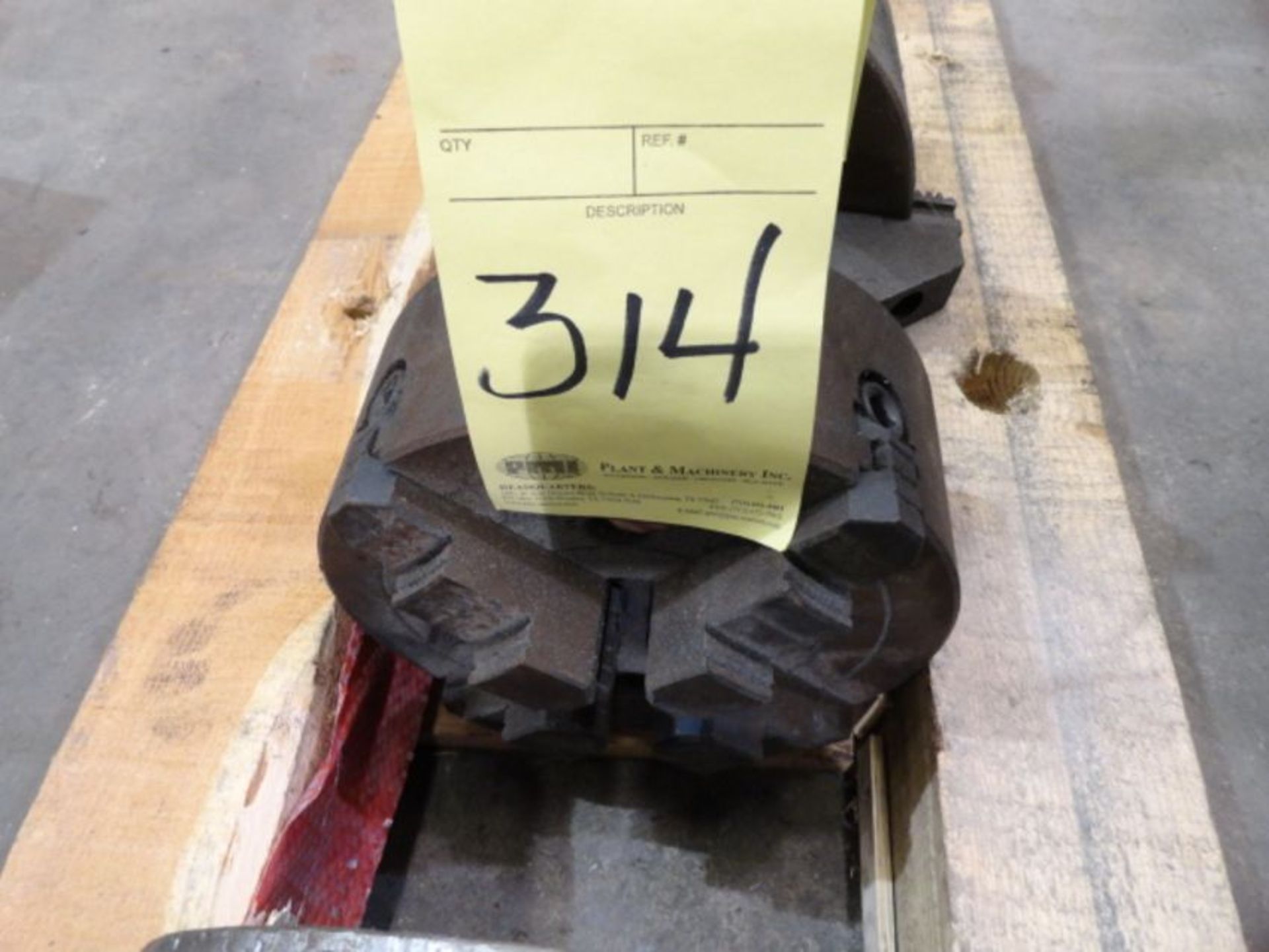 CHUCK, 8" dia. x 3" thk. manual 3-jaw chuck with 2-pc. jaws, 2" bore - Image 2 of 2