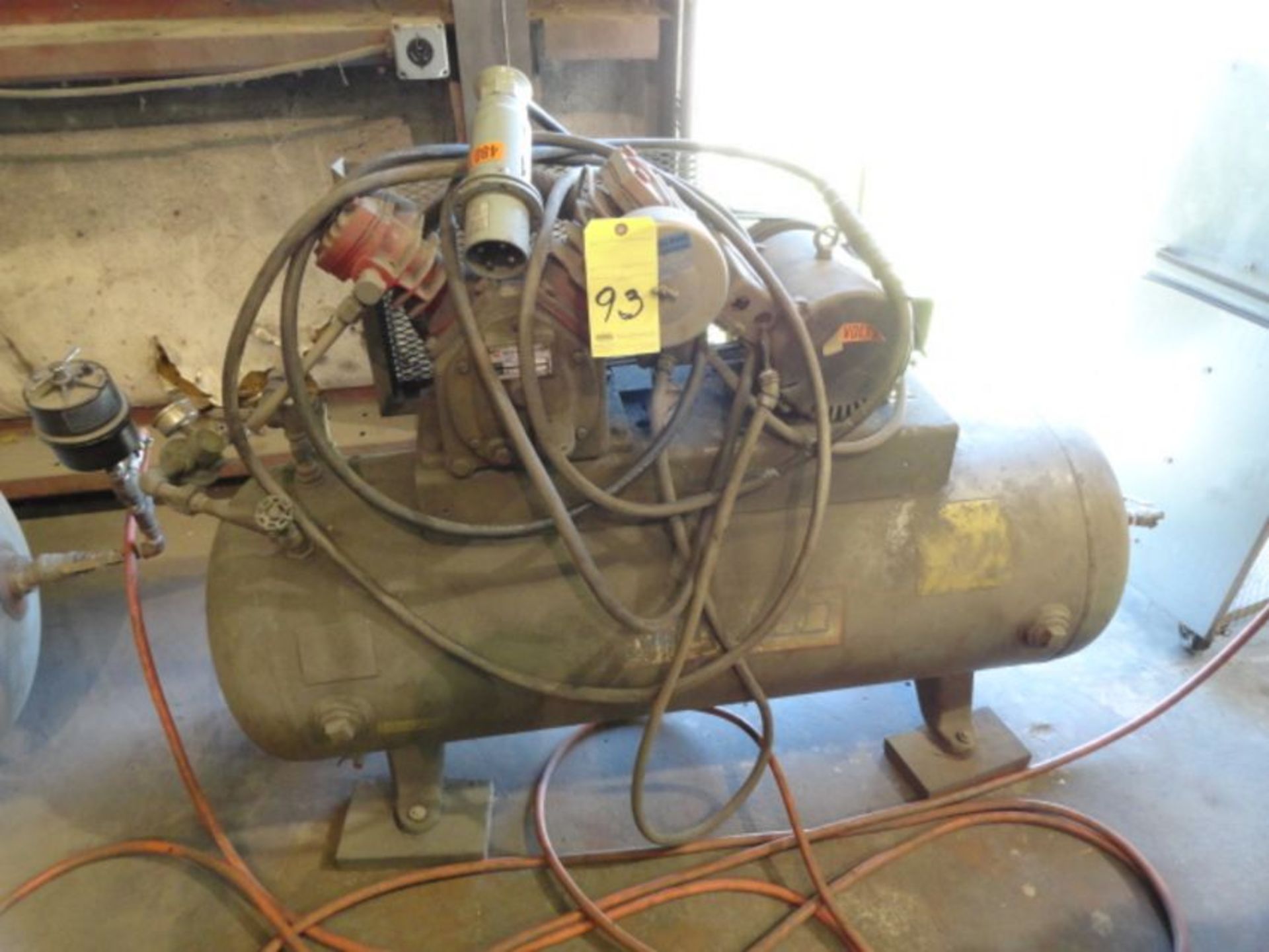AIR COMPRESSOR, INGERSOLL RAND MDL. 242, Type 30, 5 HP motor, 2-cyl., 60 gal tank, 230/460 v. A/C, - Image 2 of 2
