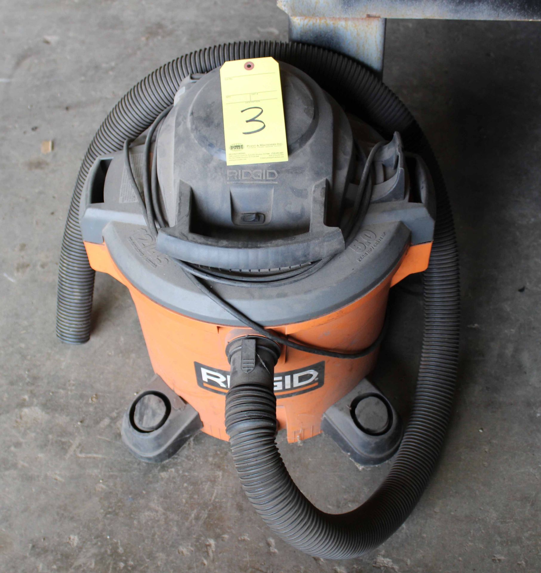 SHOP VACUUM, RIDGID, 12 gal.