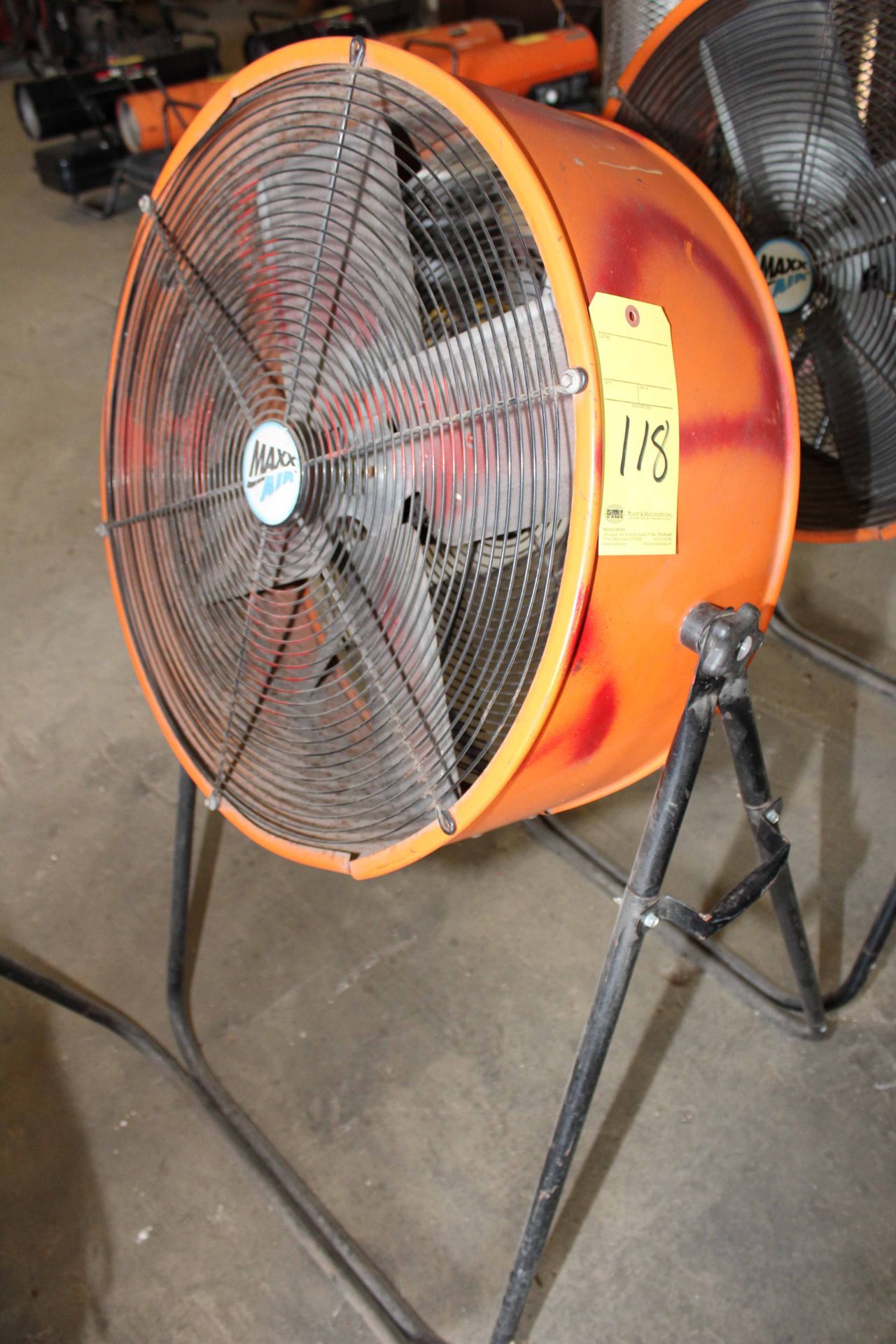 BARREL SHOP FAN, tilting