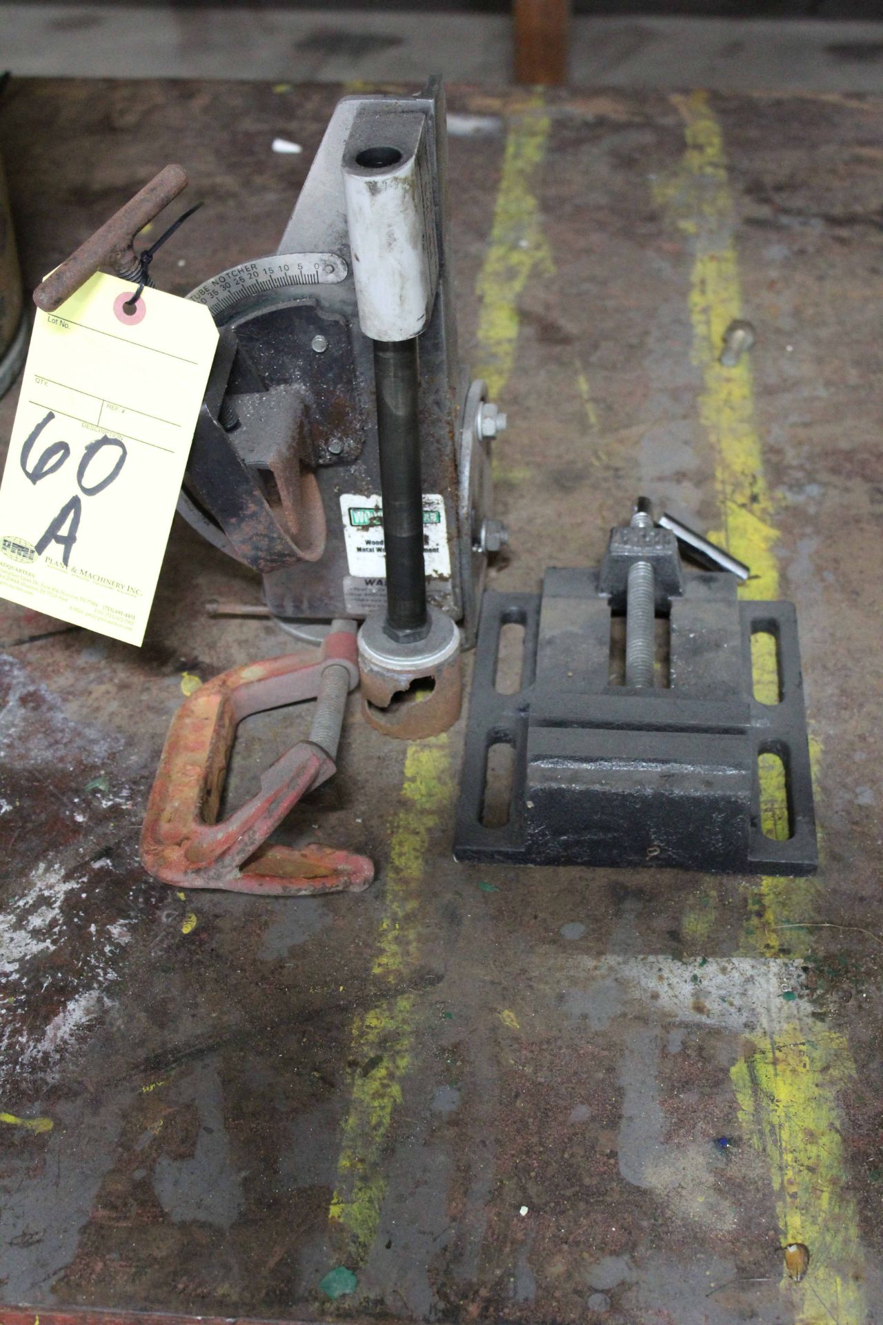 LOT CONSISTING OF: pipe notcher & vise