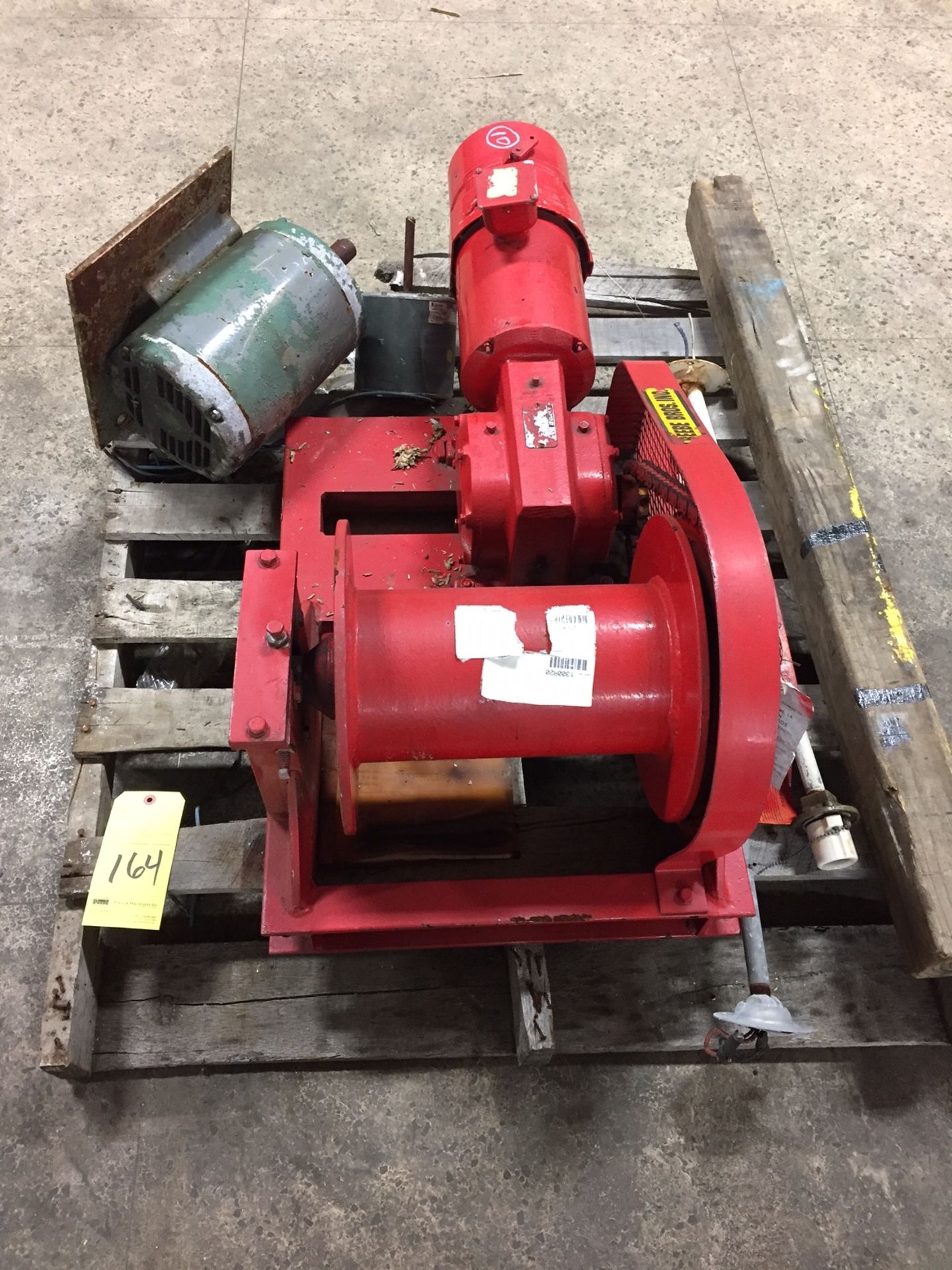 ELECTRIC WINCH, BEEBE BROTHERS MDL. 1300B20, 1,300 lb. cap. @ 20 FPM, on frame