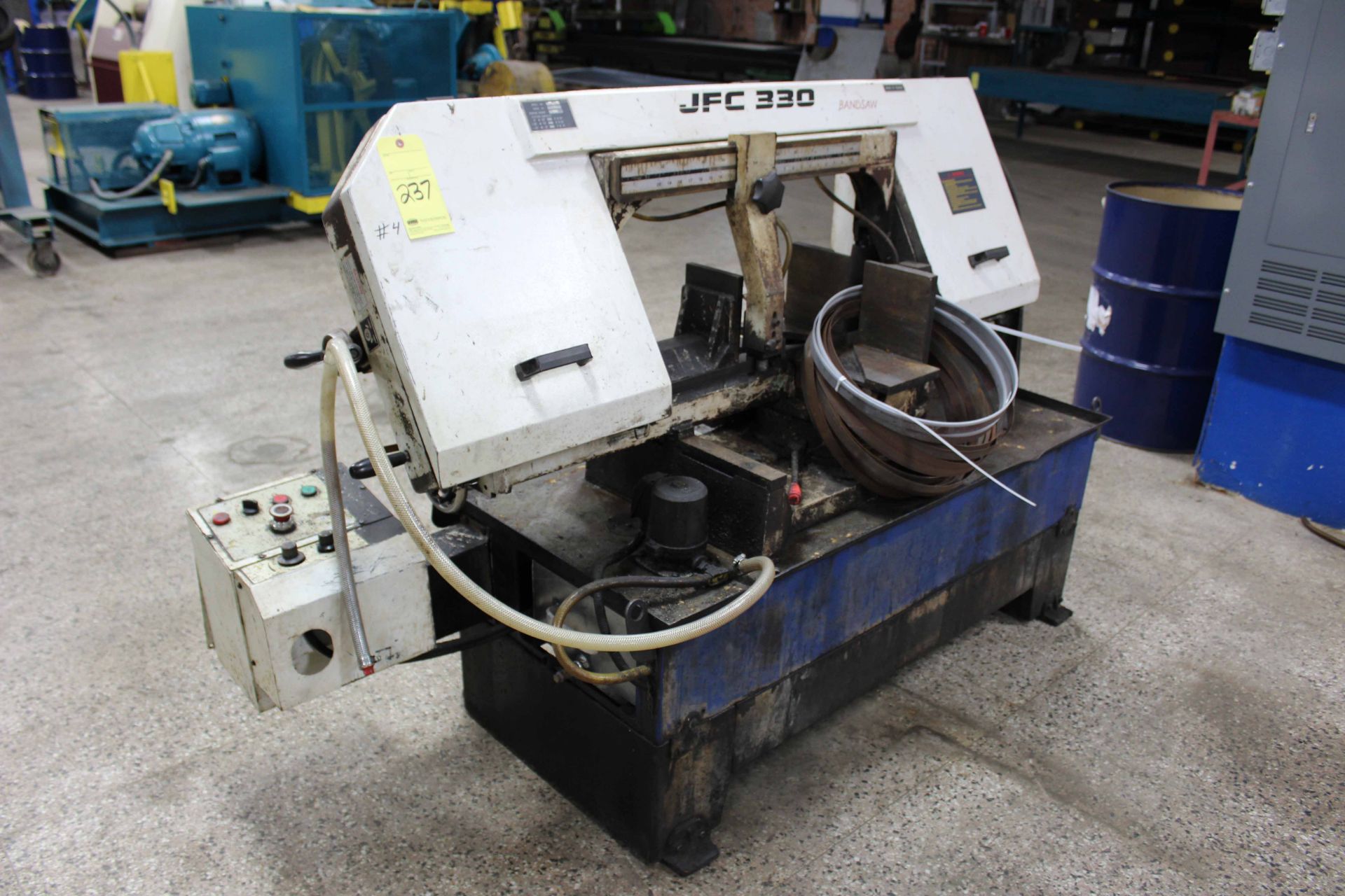 HORIZONTAL BANDSAW, JFC MDL. 330, 13” rd. cutting cap. @ 0 deg., 12” rd. cutting cap. @ 45 deg.,