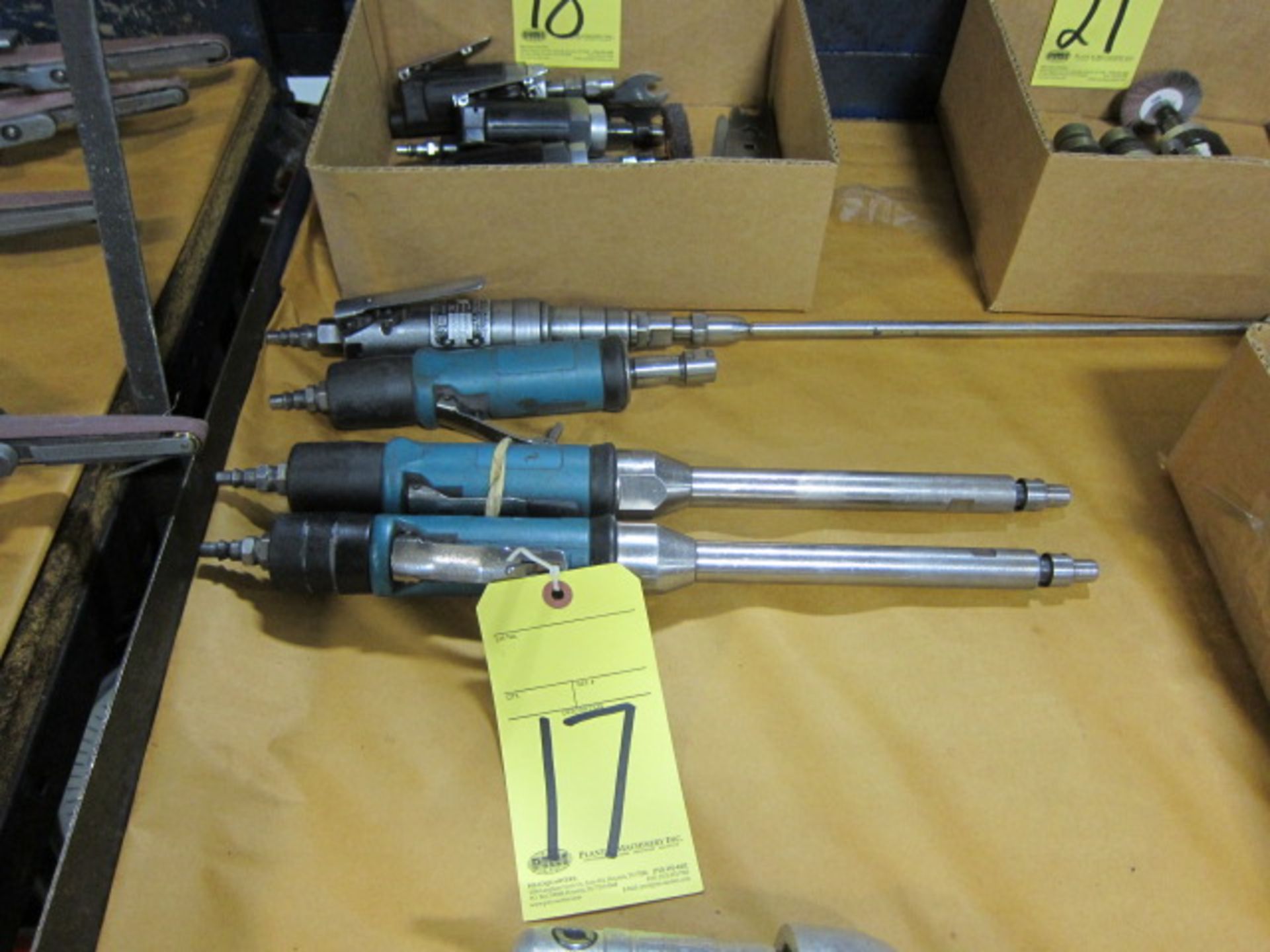 LOT OF PNEUMATIC DIE GRINDERS (4), assorted