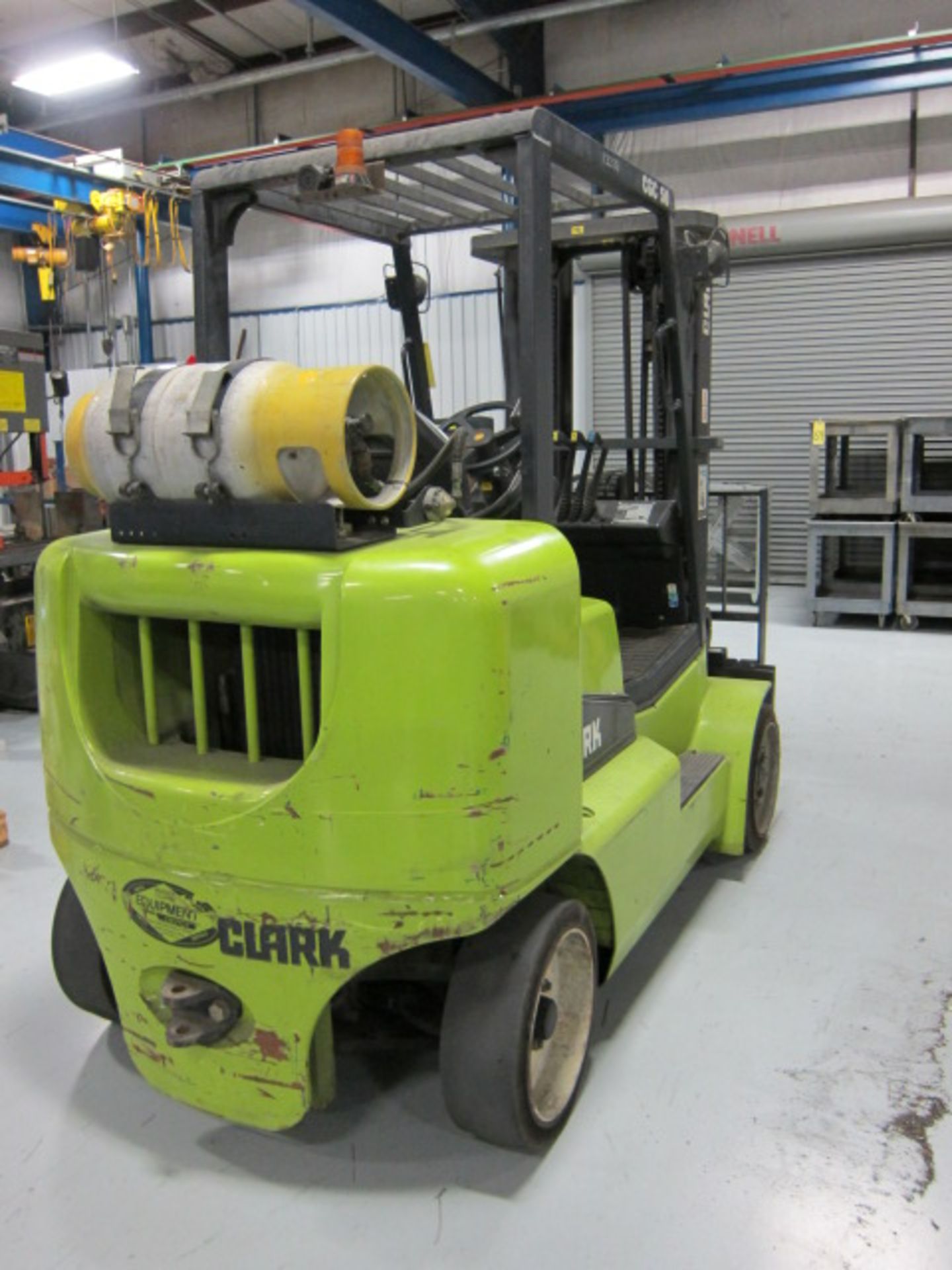 FORKLIFT, CLARK 10,000 LB. CAP. MDL. CGC50L, LPG, 9,800 lb. @ 24” L.C. as equipped, 178” max. lift - Image 6 of 8