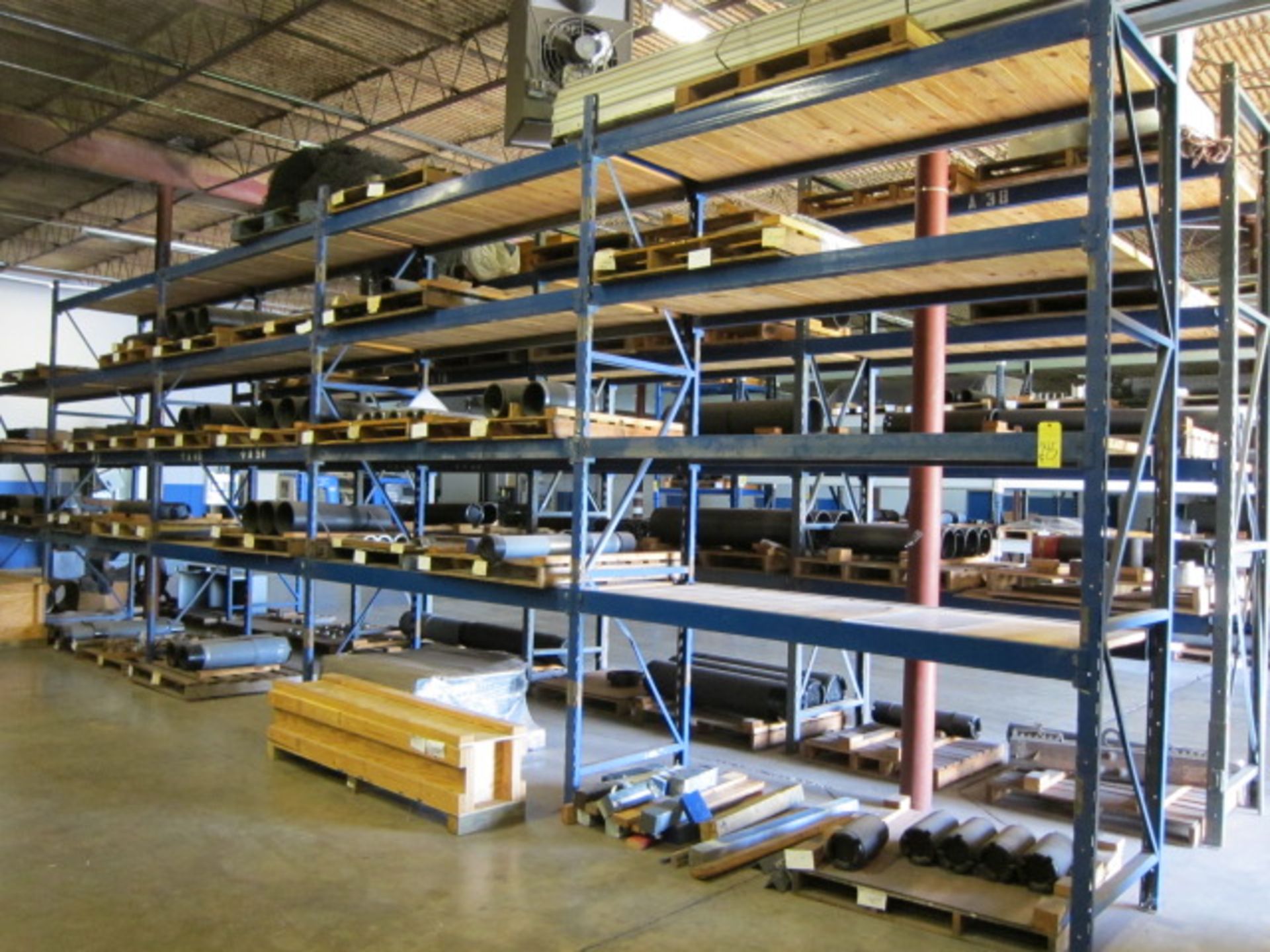 LOT OF PALLET RACK SECTIONS (5), 12' x 8' x 3' (contents not included)