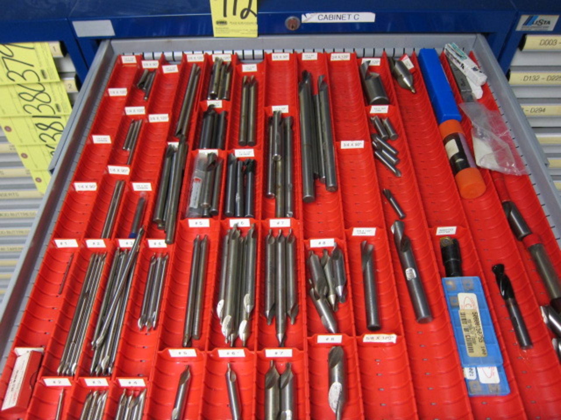 LOT OF CENTER DRILLS, assorted (in one drawer)