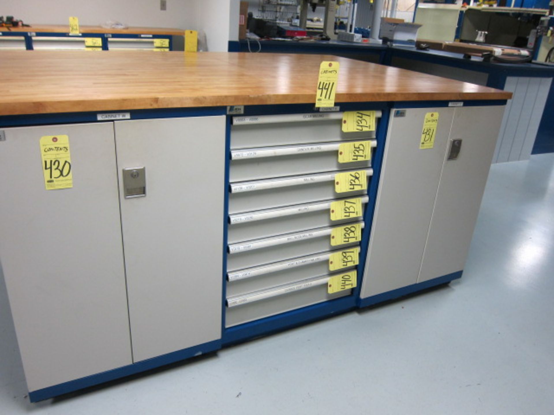 LOT CONSISTING OF: #50 taper tool storage cabinets (2) & 7-drawer tool storage cabinet (1), Lista,