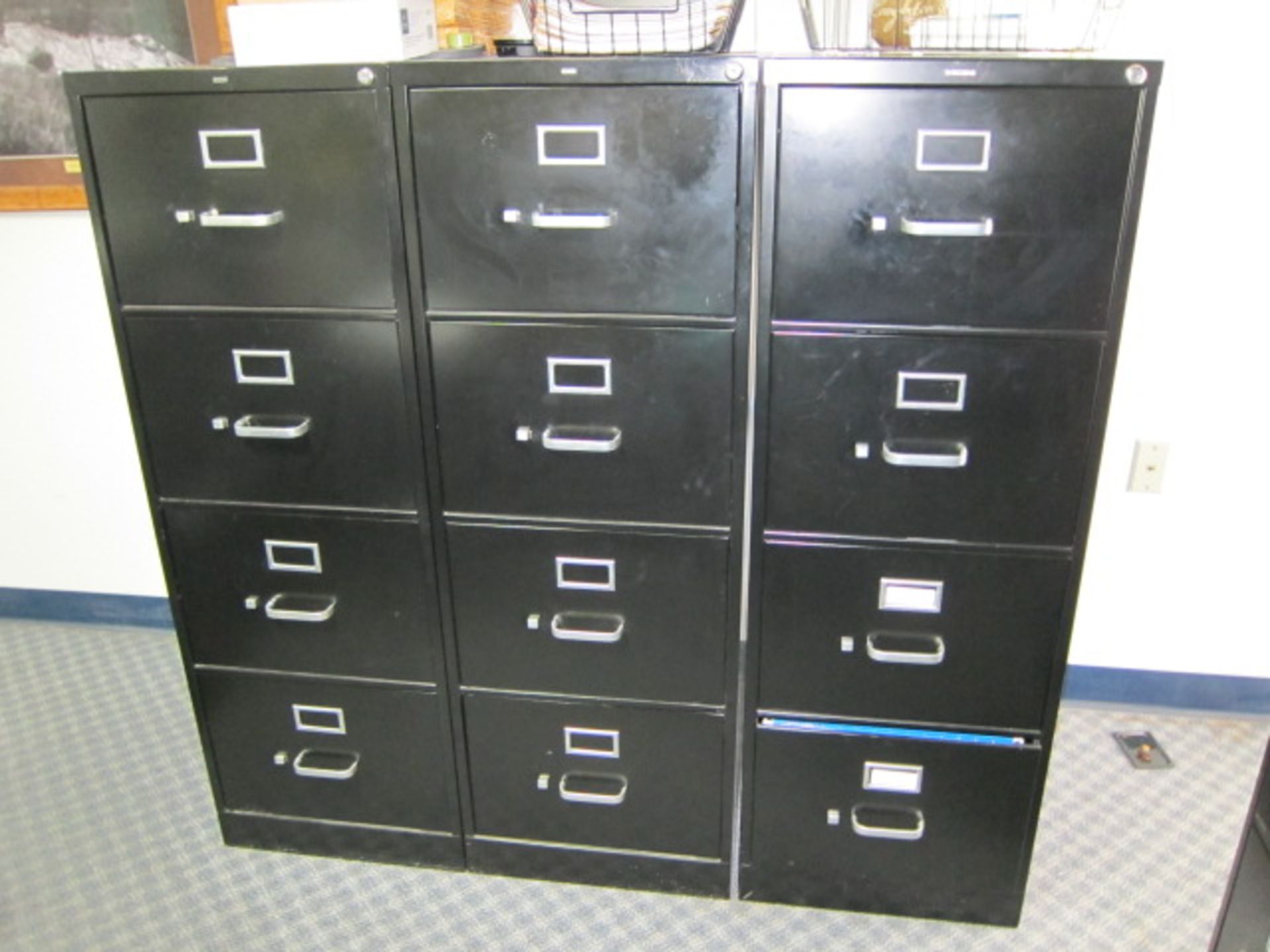 LOT CONSISTING OF: tables (2), file cabinets (7), end tables (2), chairs (5) - Image 4 of 6