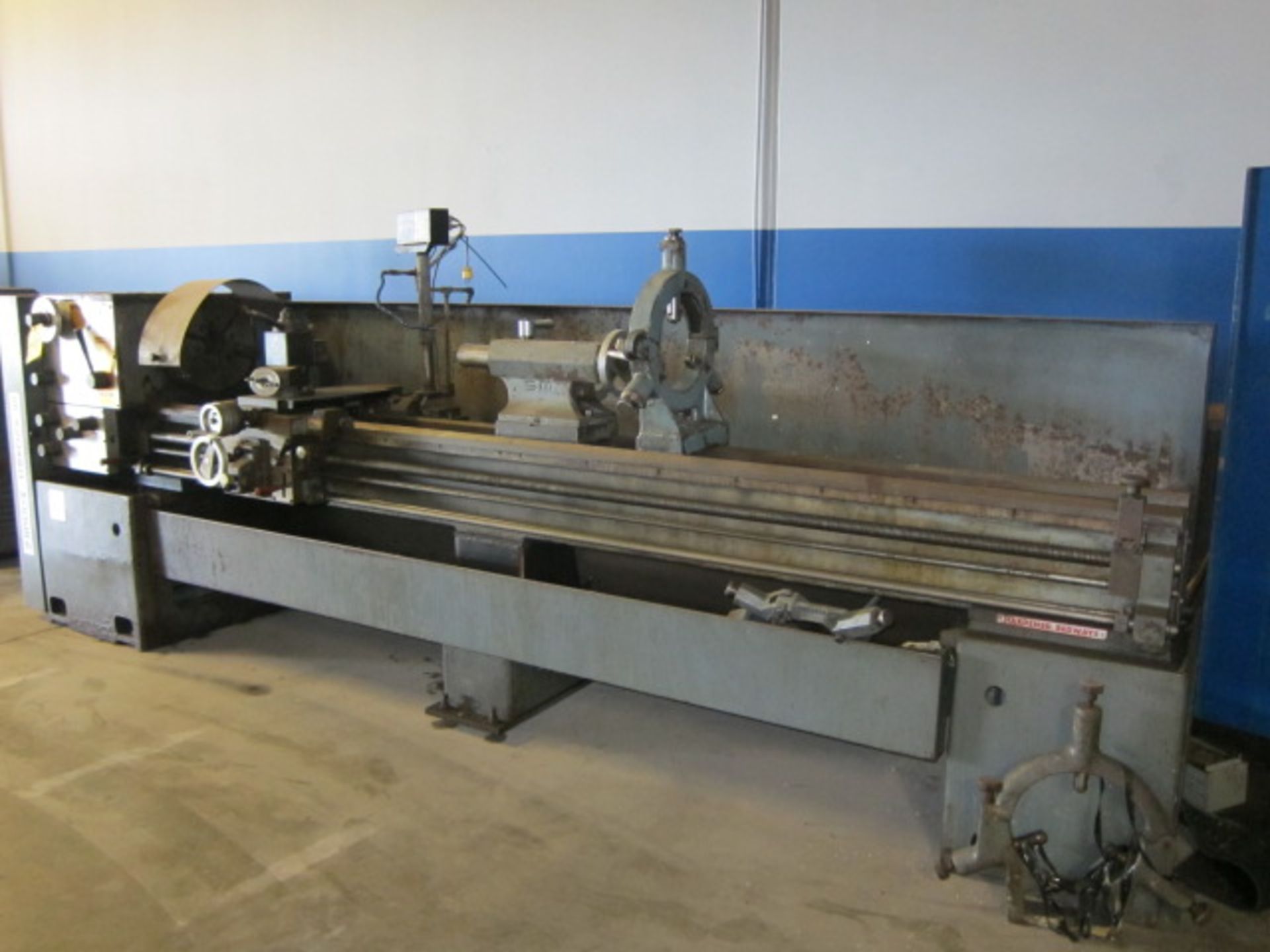 ENGINE LATHE, STANDARD MODERN 20” X 120”, spds: 27-1600 RPM, 3.15” spdl. hole, taper attach., 2-axis