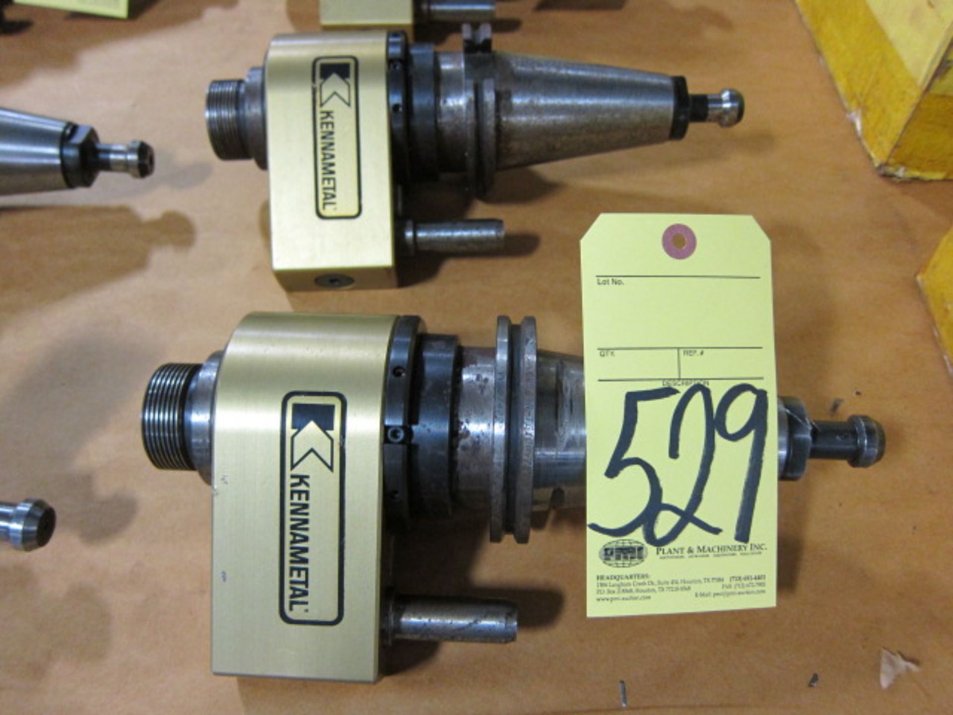 LOT OF ROTARY COOLANT HEADS (2), KENNAMETAL, CAT-50 taper
