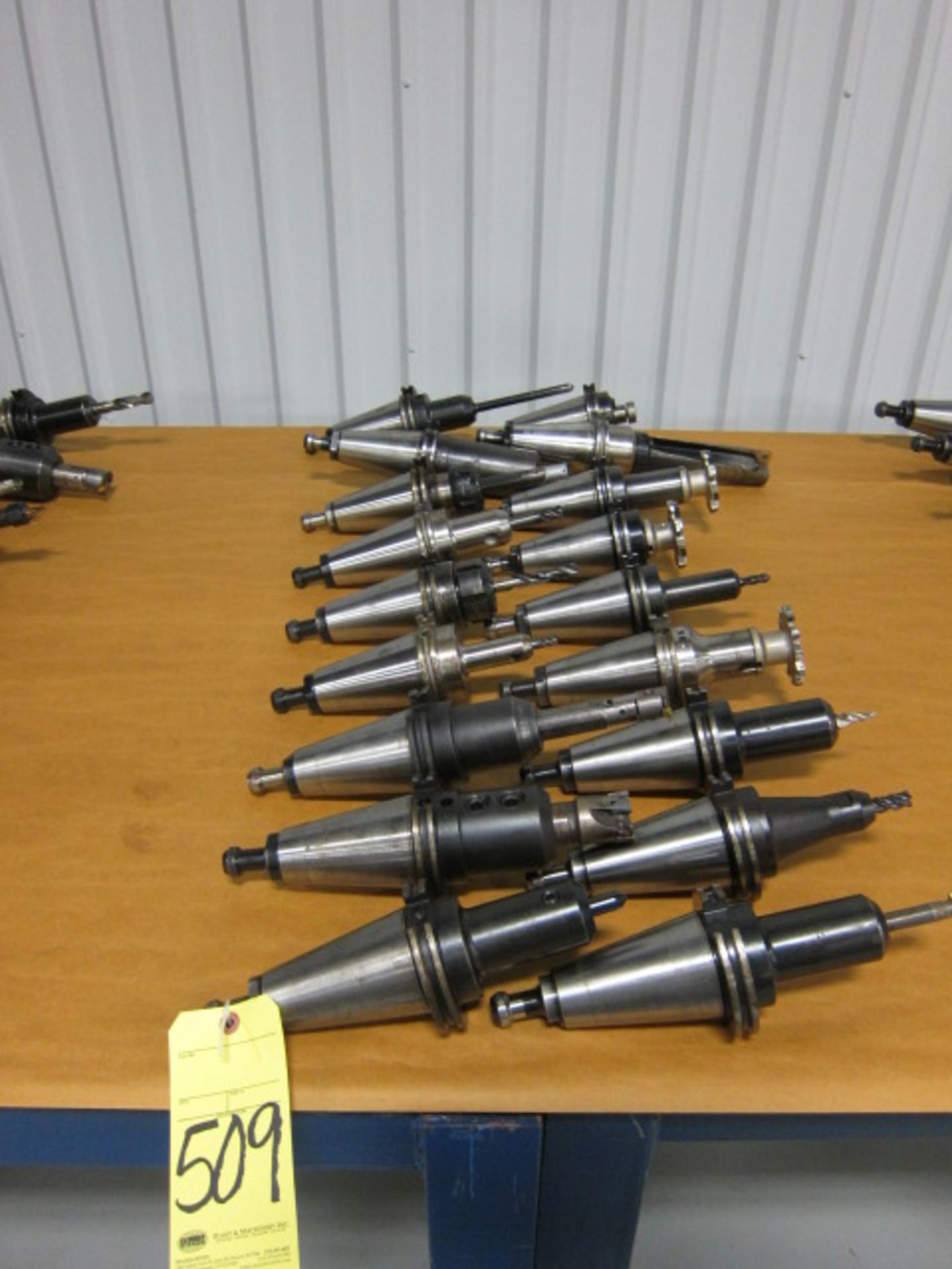 LOT OF TOOLHOLDERS (18), CAT-50 taper, assorted