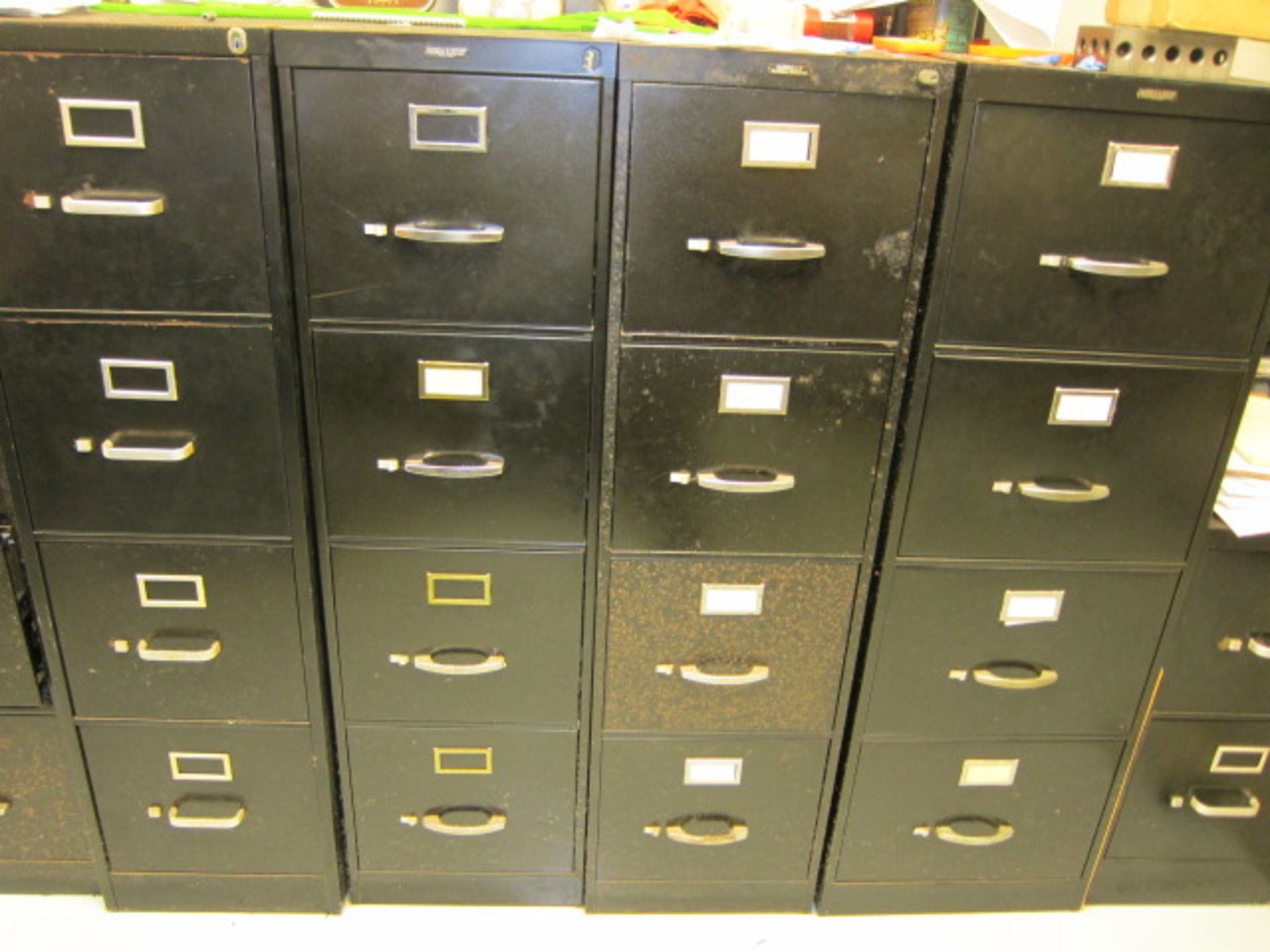 LOT CONSISTING OF: workbench, table, steel shelf, assorted file cabinets (7) - Image 4 of 4