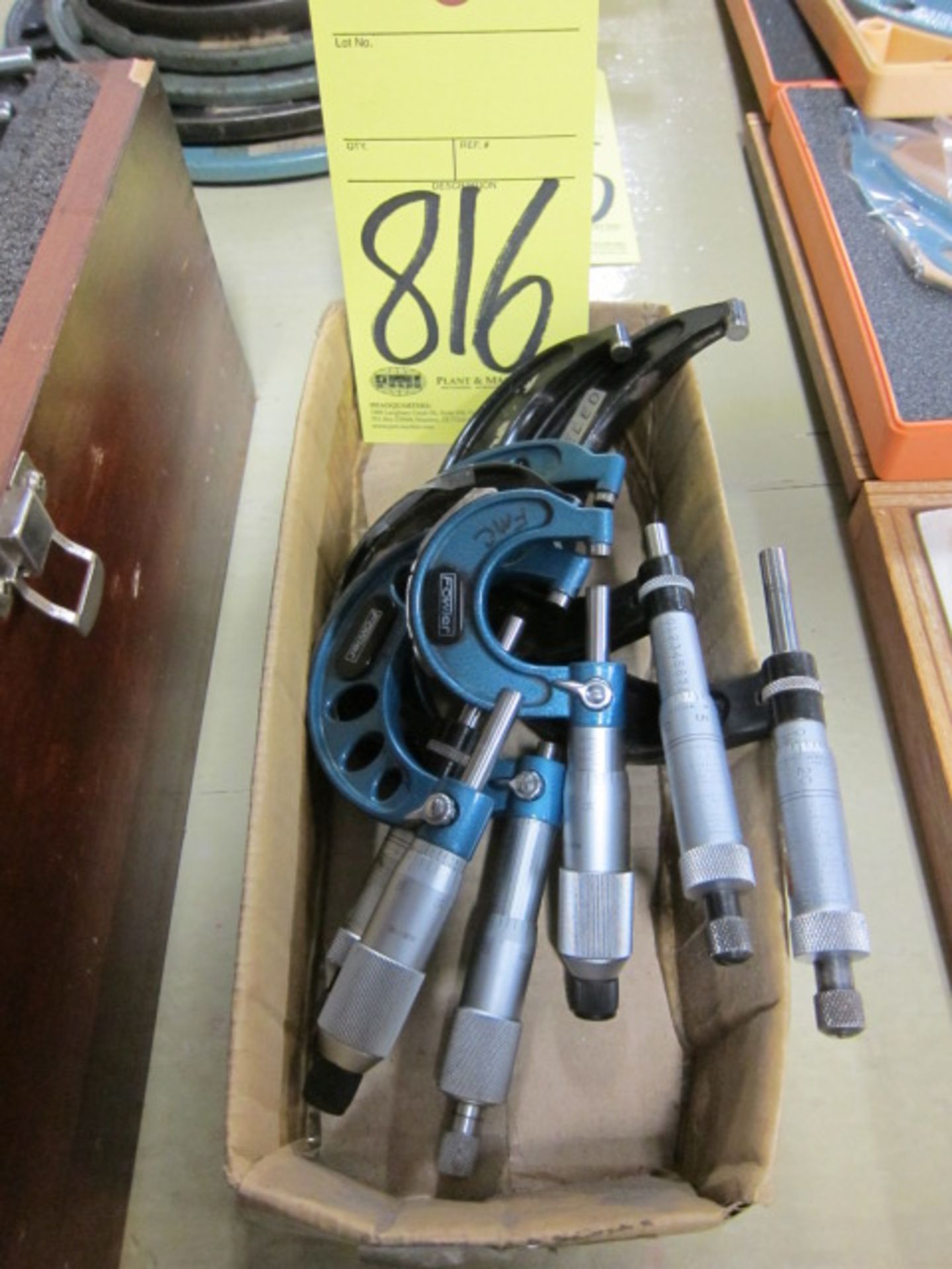 LOT OF O.D. MICROMETERS (6), assorted