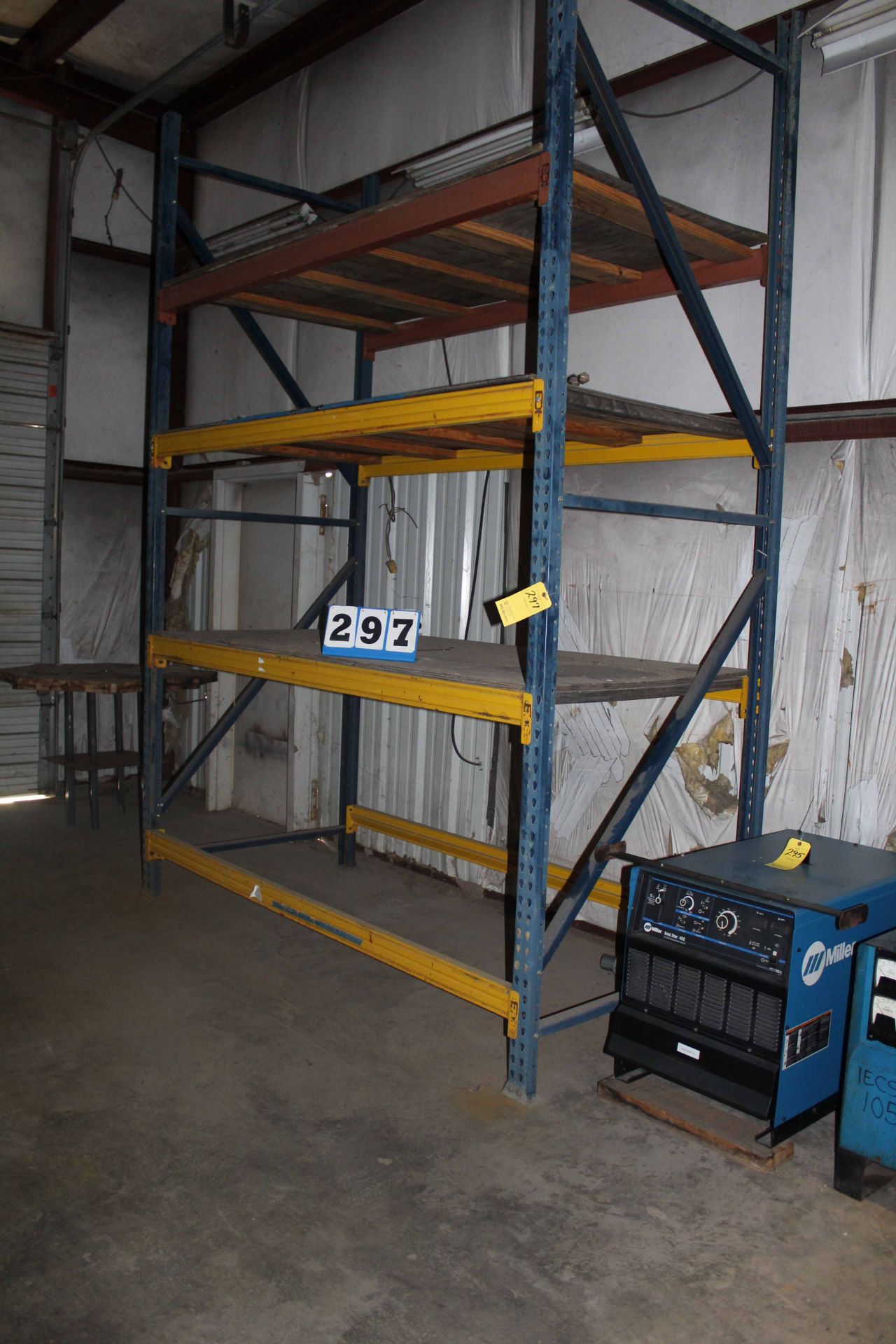 PALLET RACK SECTION, 12' x 4' upright x 8' crossbeams