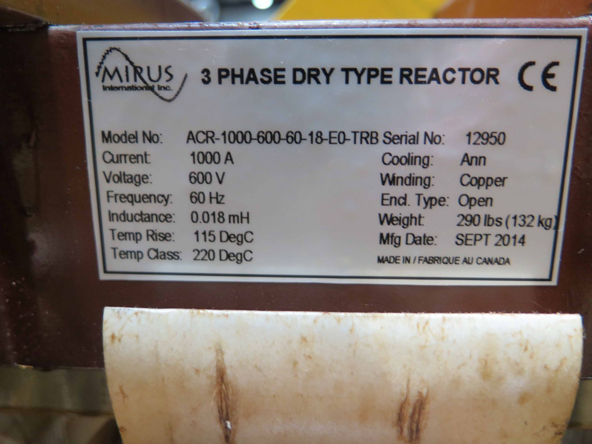 ACR 1200 REACTOR, MIRUS, 1000 v. - Image 2 of 2