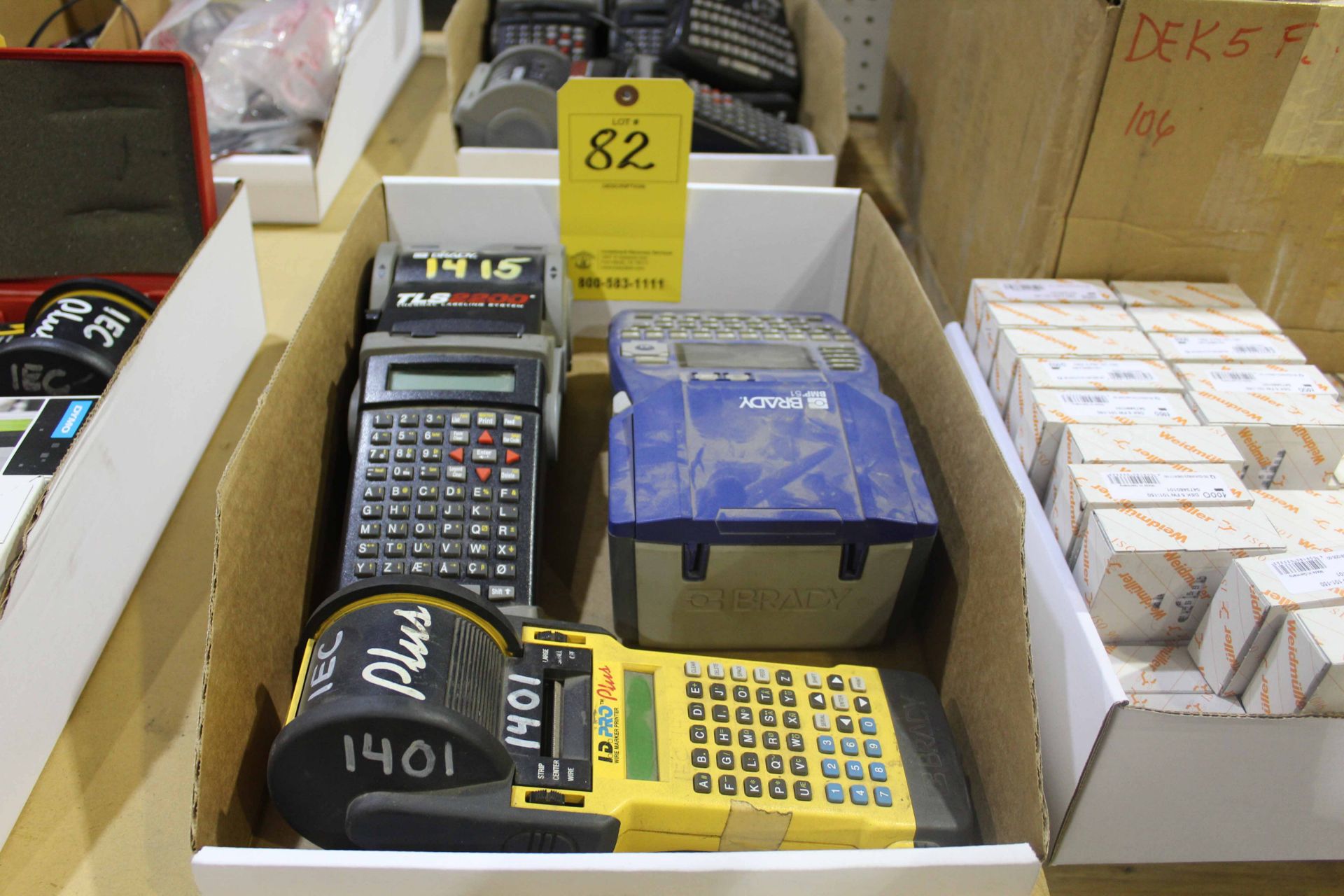 LOT OF P TOUCH LABELING MACHINES, assorted