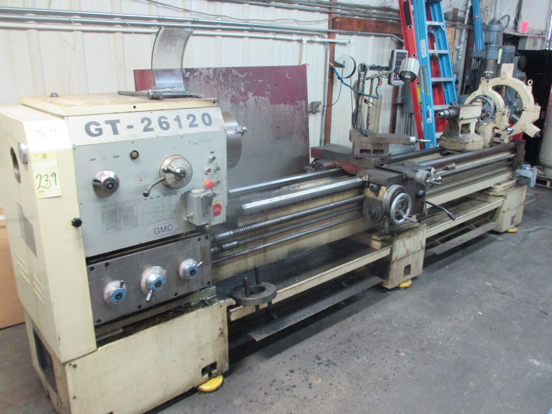 GAP BED ENGINE LATHE, GMC 26” X 120” MDL. GT26120, approx. 18” sw. over crosslide, removable gap