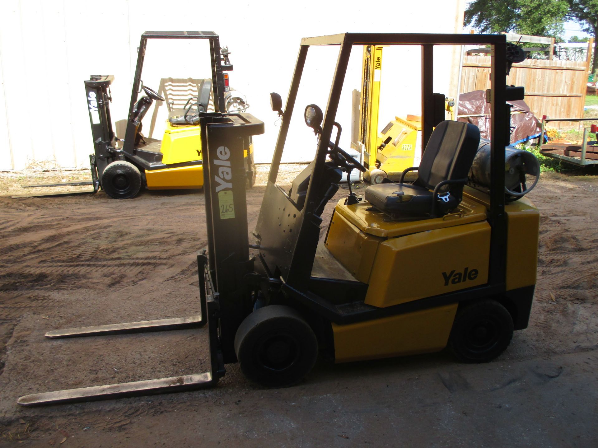 FORKLIFT, YALE 3,000 LB. CAP. MDL. GLP040, new 1999, LPG, 62" standard mast, 90" lift height, 42"