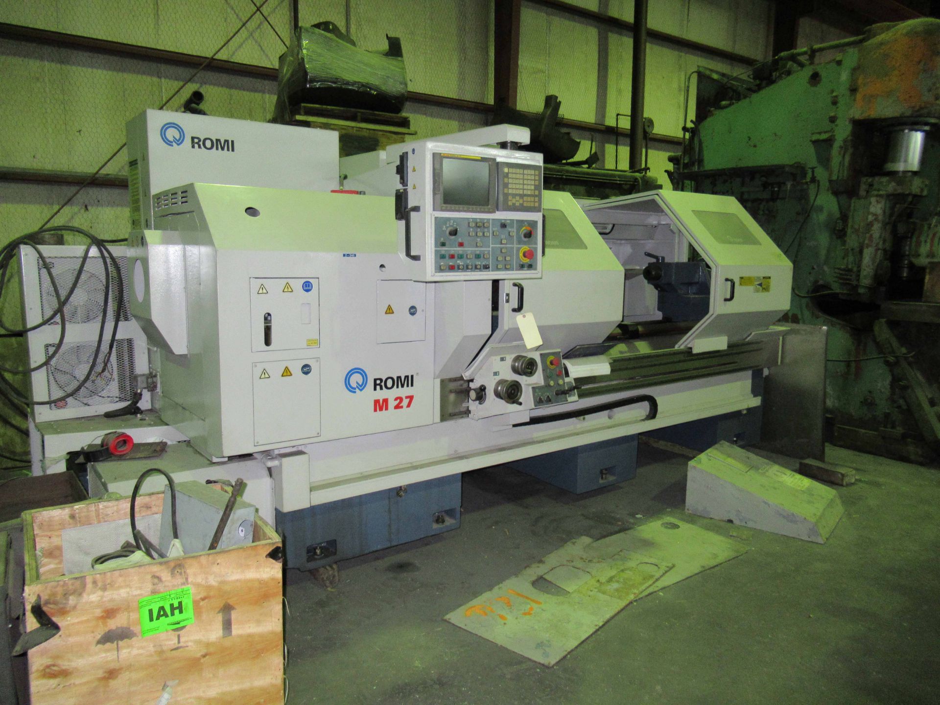 ROMI MDL. M-27 27” X 80” COMBINATION CNC LATHE, new 2007, G.E. Fanuc 21i-T CNC control, 21” dia. 4-