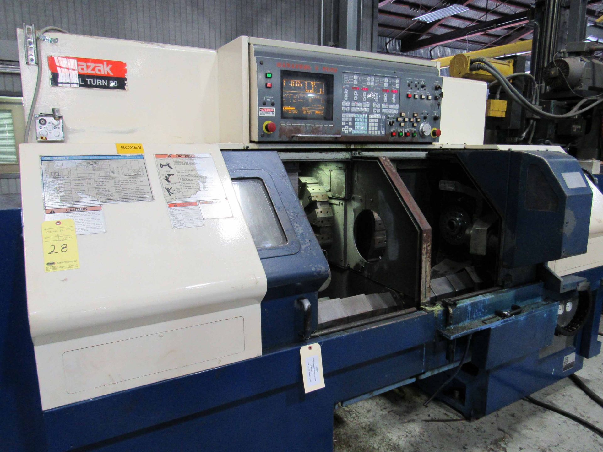 MAZAK MDL. DUAL TURN 20 CNC LATHE, new 1997, Mazatrol T Plus CNC control, 12.6” sw. over bed, 10” - Image 5 of 6