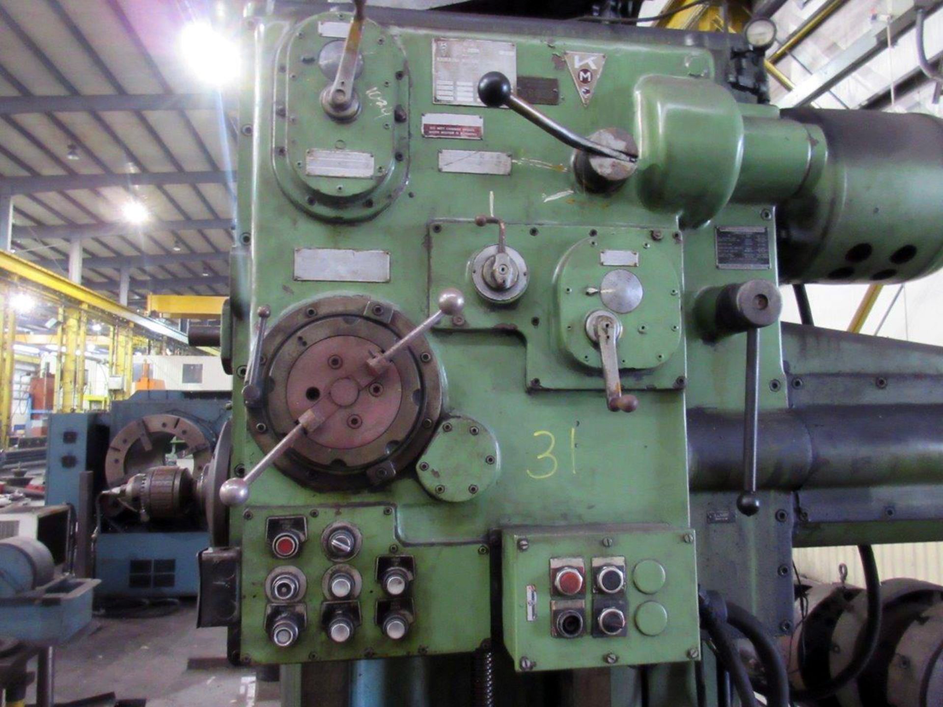 KAUKAUNA MDL. 3040 TABLE TYPE HORIZONTAL BORING MILL, 4” spdl. dia., 60” x 120” T-slotted table, 96” - Image 3 of 4