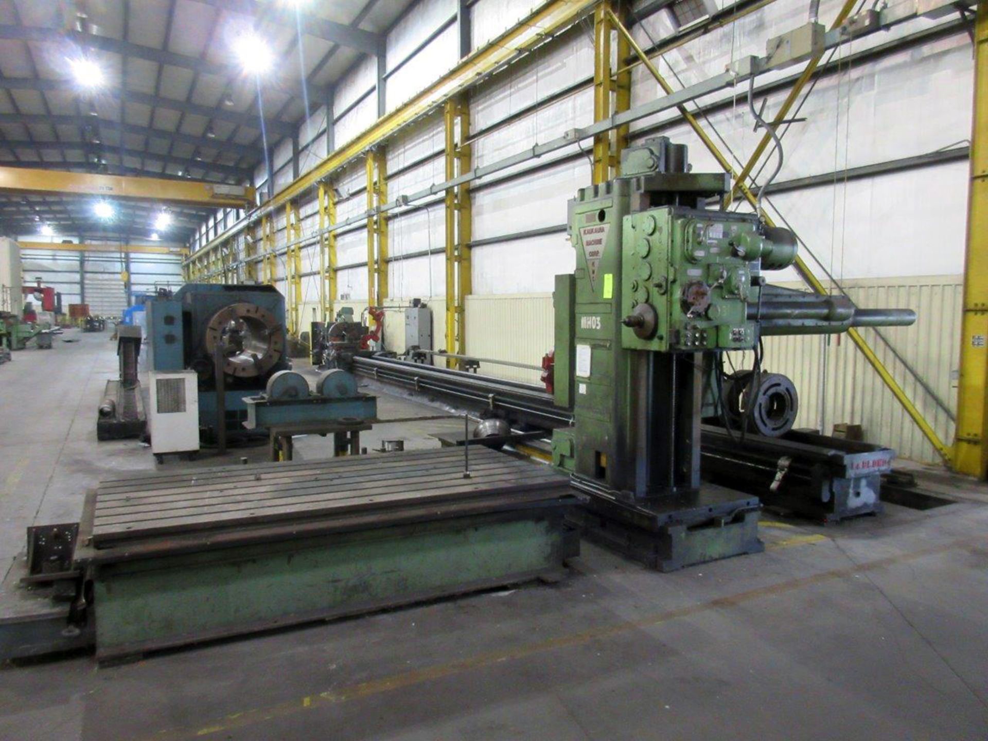 KAUKAUNA MDL. 3040 TABLE TYPE HORIZONTAL BORING MILL, 4” spdl. dia., 60” x 120” T-slotted table, 96”