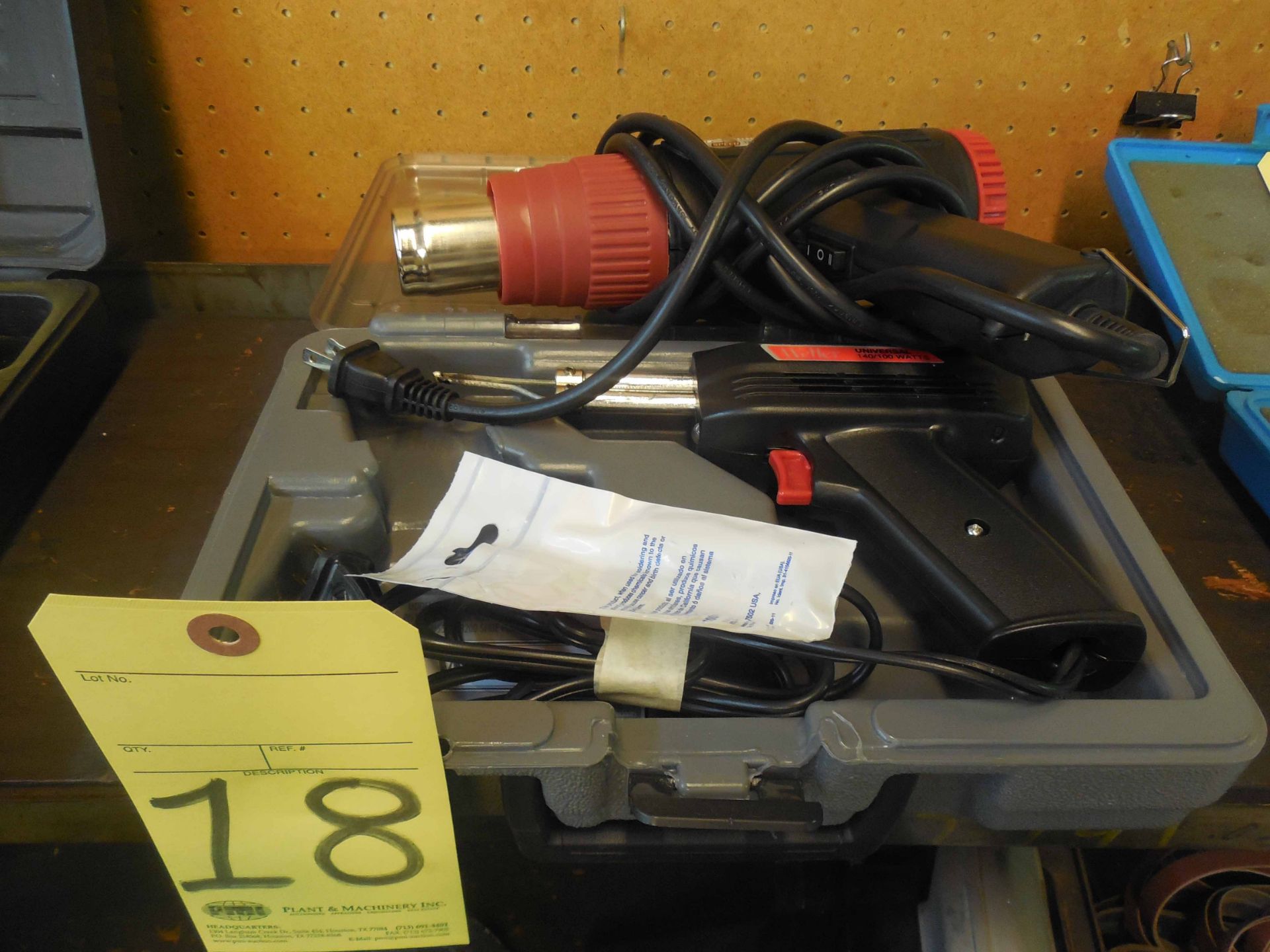 LOT CONSISTING OF: heat gun & soldering gun