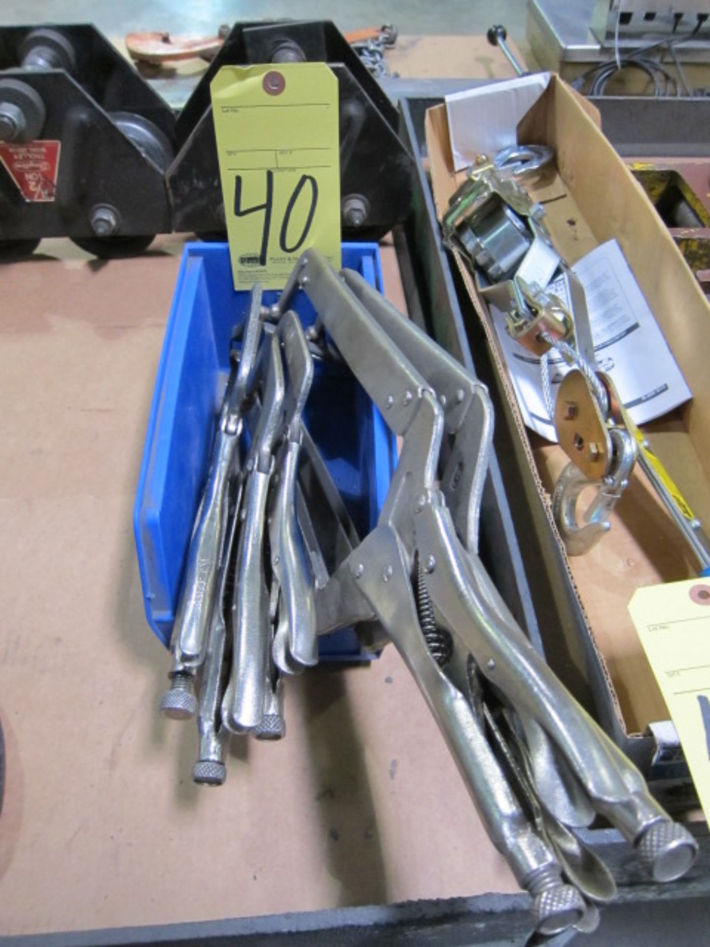 LOT OF WELDING CLAMPS (5), assorted