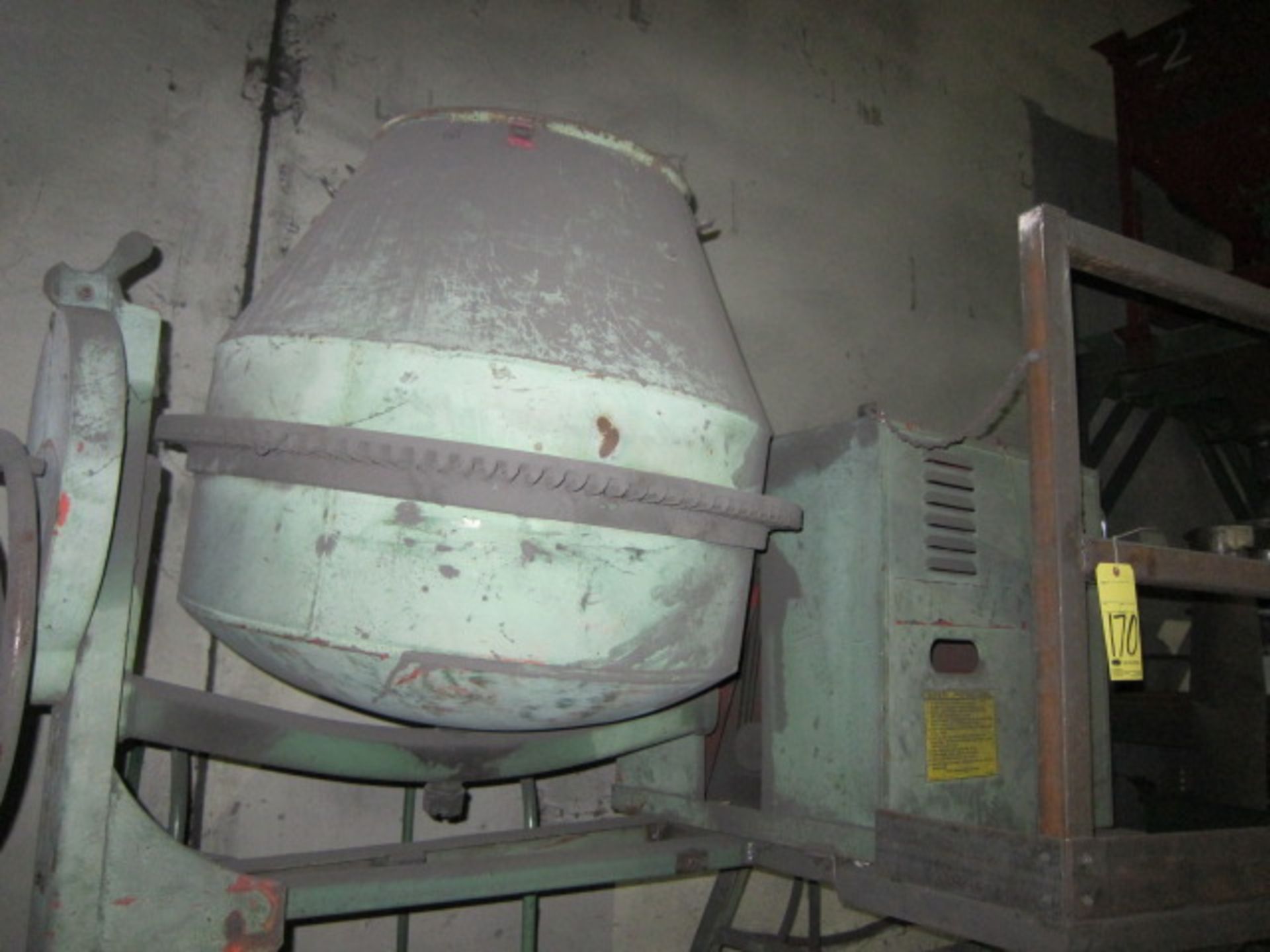 CEMENT MIXER, ESSICK MDL. 93E, 9 cu. ft., steel drum - Image 2 of 3