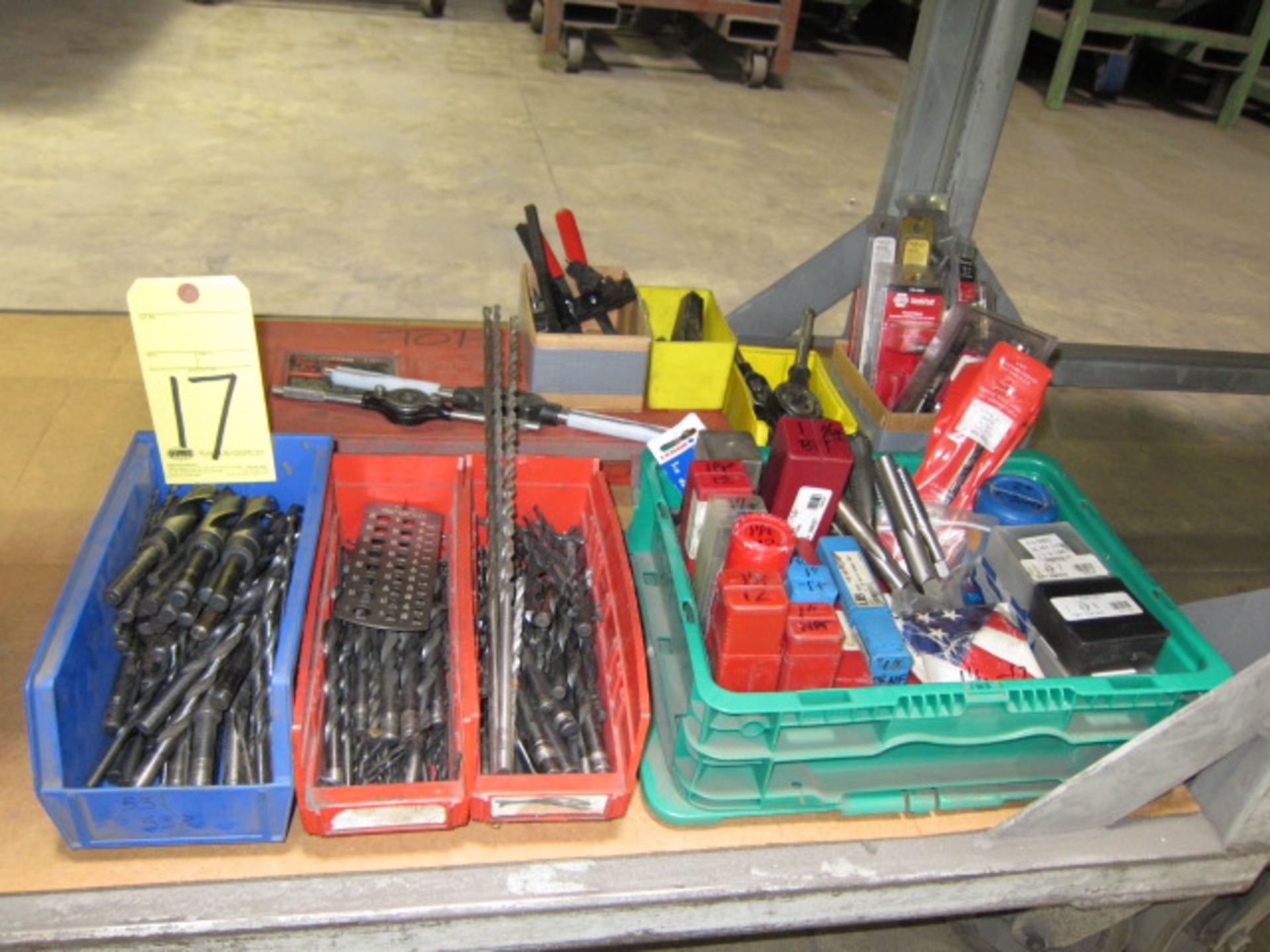 LOT CONSISTING OF: drills, taps & dies, assorted