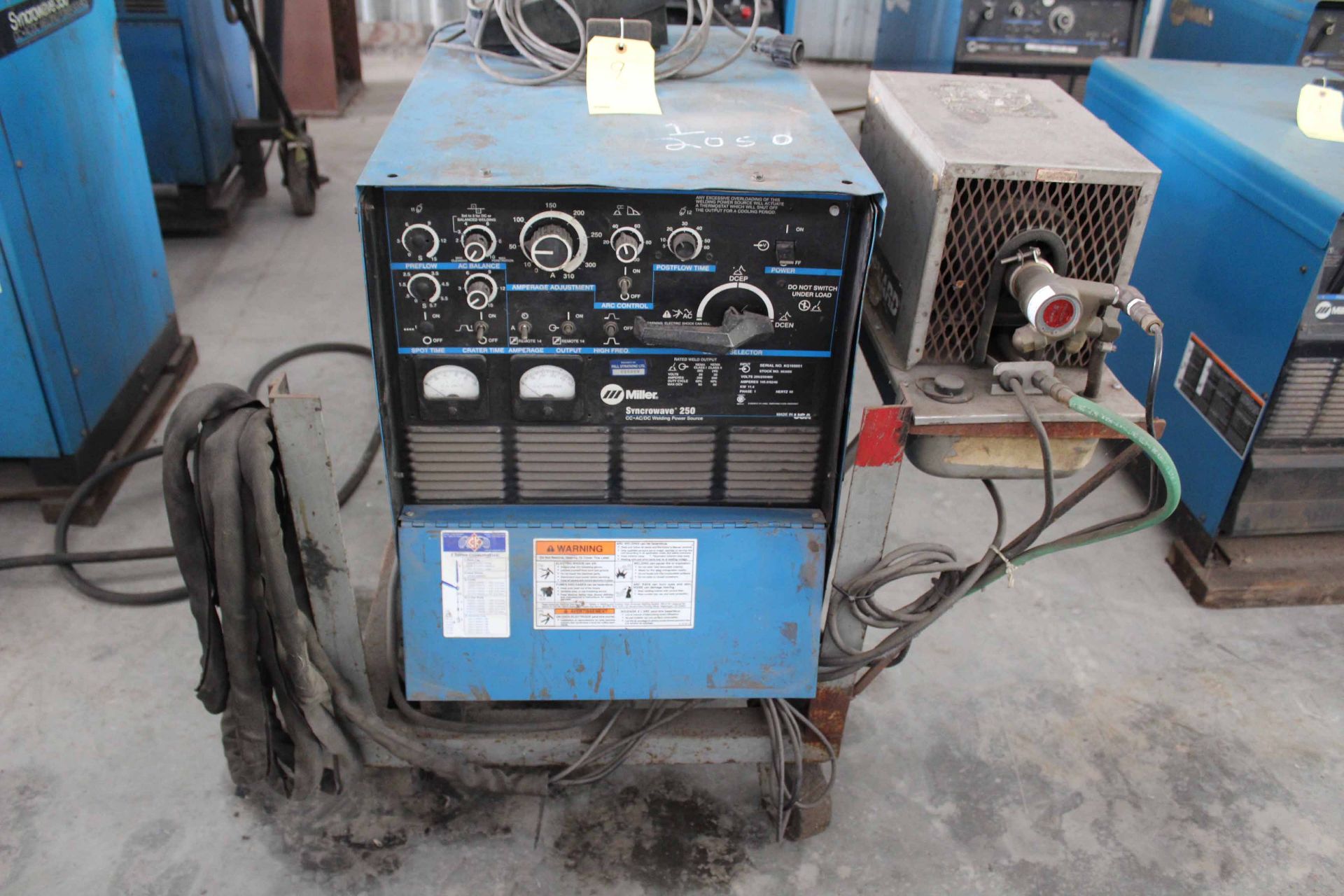 WELDING MACHINE, MILLER MDL. SYNCROWAVE 250, S/N KG185851