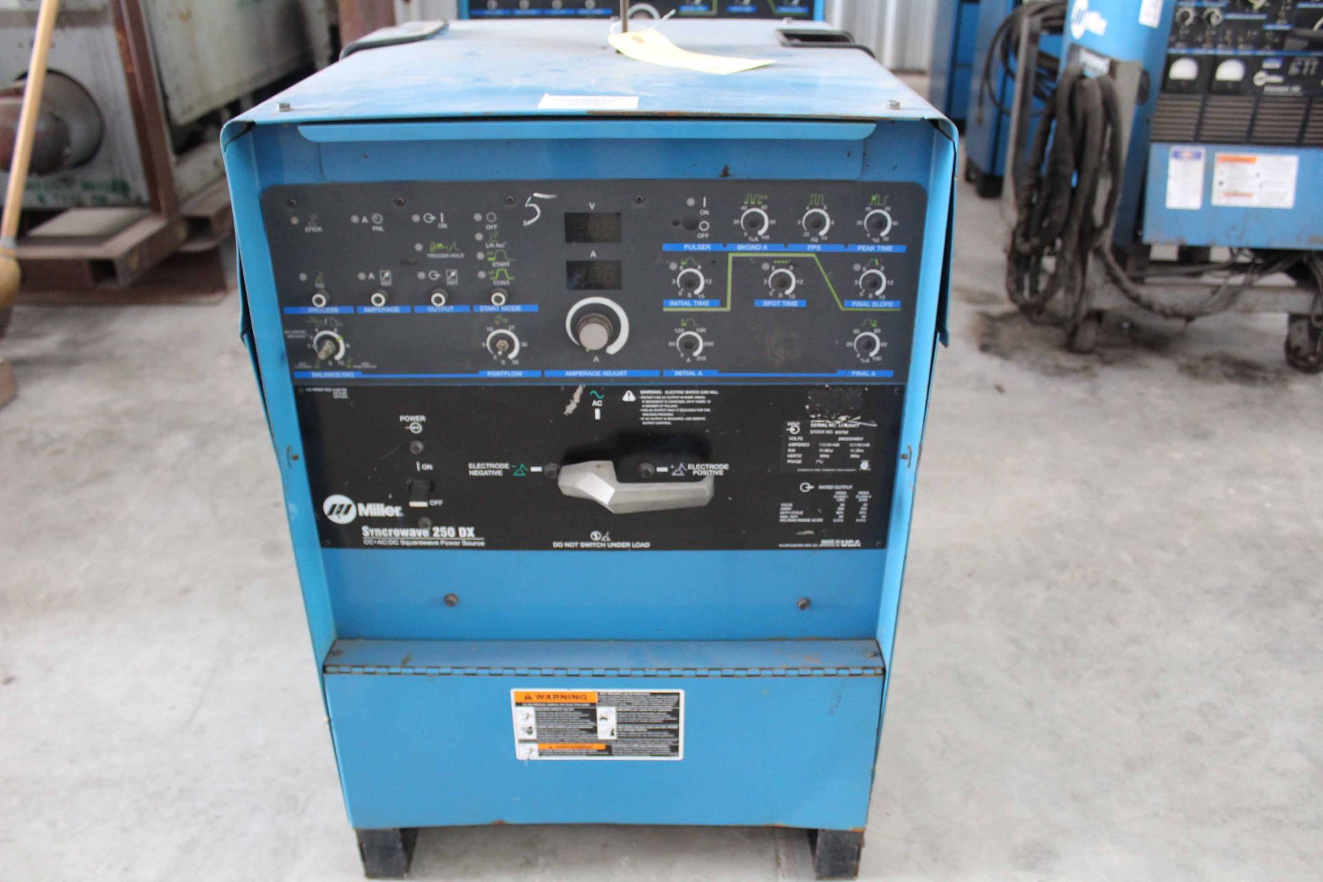 WELDING MACHINE, MILLER MDL. SYNCROWAVE 250DX, S/N LC126477