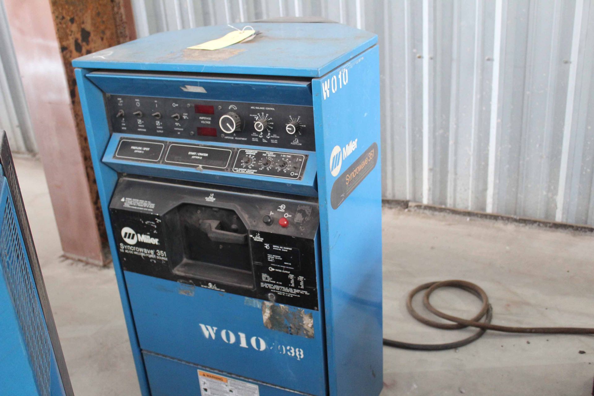 WELDING MACHINE, MILLER MDL. SYNCROWAVE 351, S/N KH357987