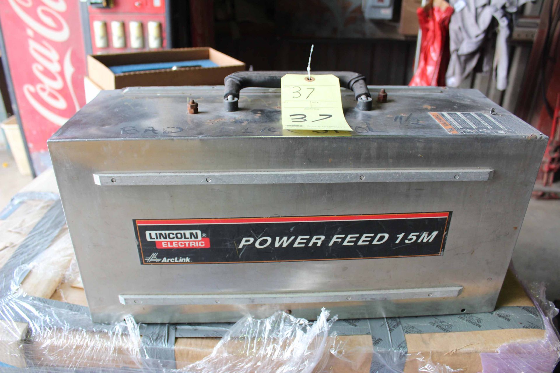 WIRE FEEDER, LINCOLN MDL. POWERFEED 15M, new 2004, 500 amps, 40 v.(out of service)