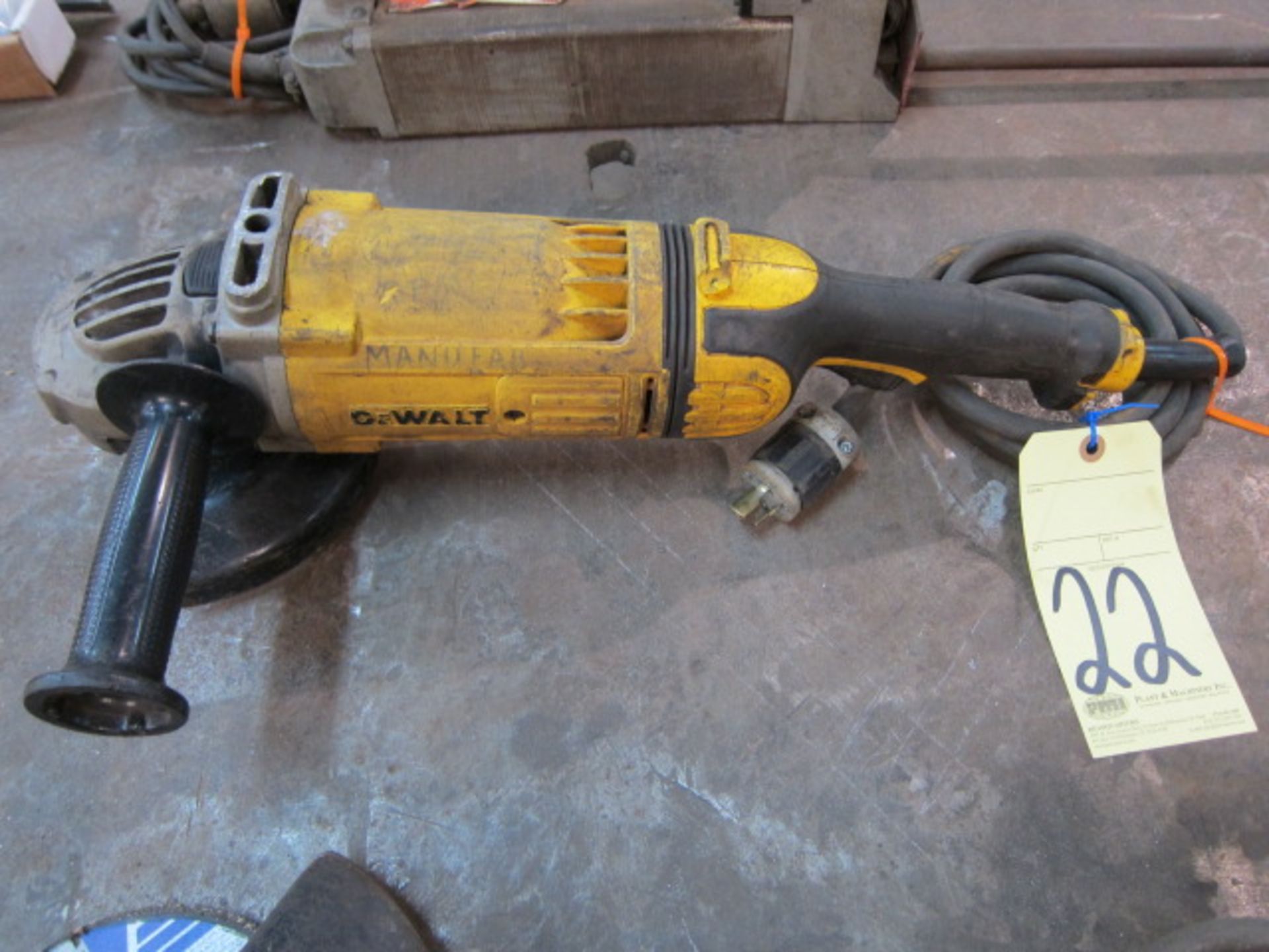 RIGHT ANGLE DISC GRINDER, DEWALT 9"