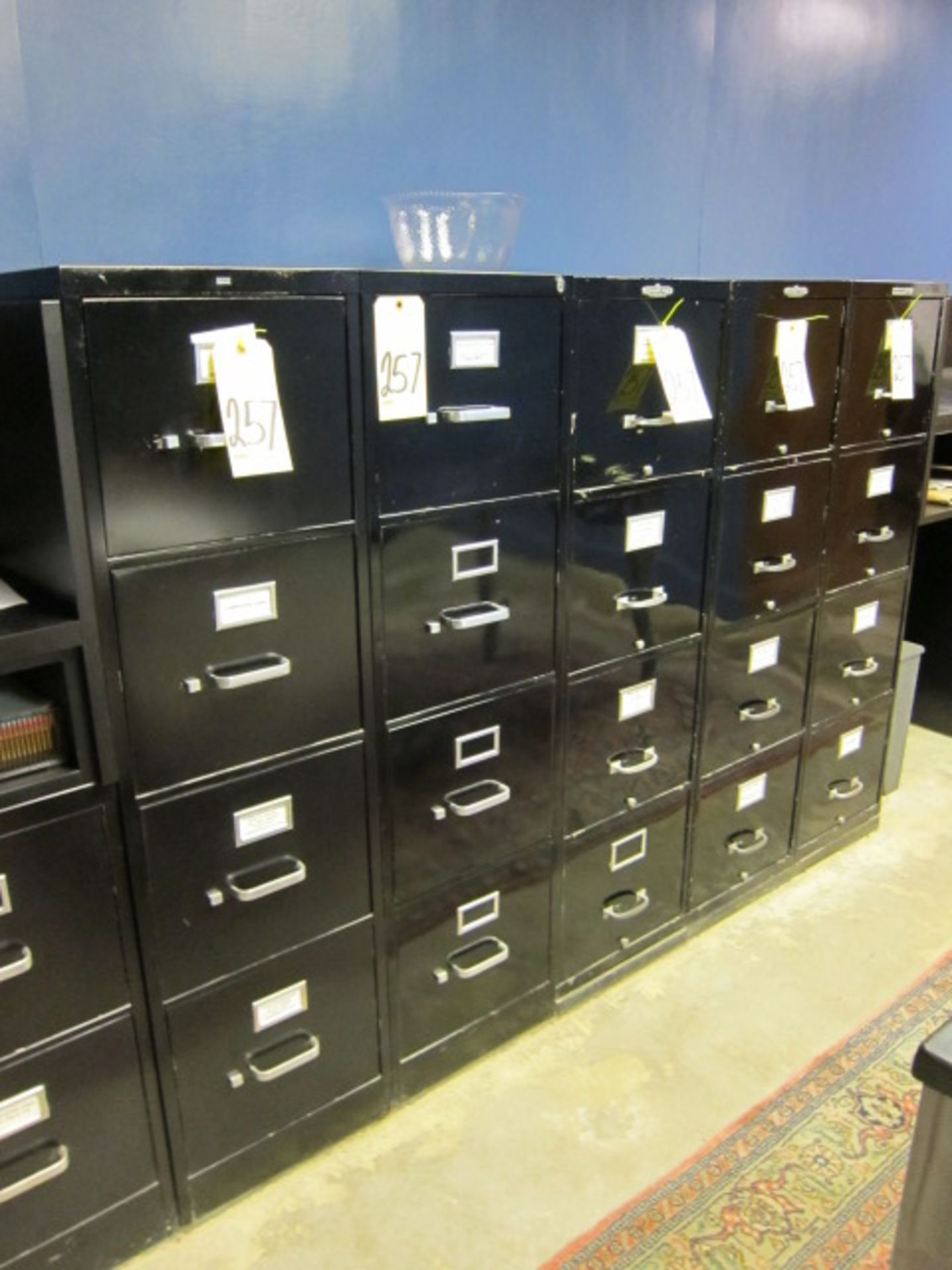 LOT OF FILE CABINETS (5), 4-drawer
